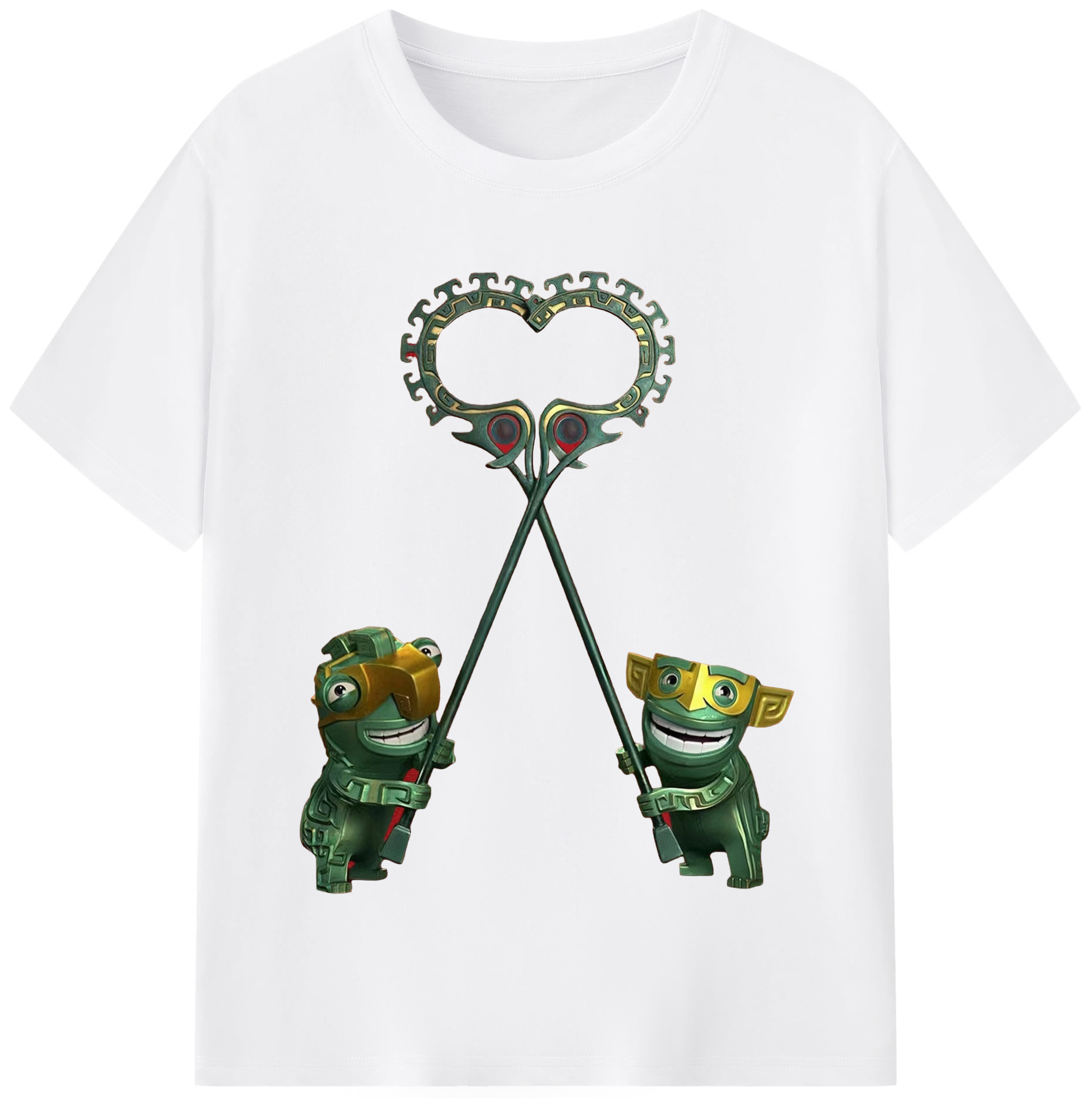 （画像用） Ne Zha 2 ナタ 魔童の大暴れ 綿100％半袖Tシャツ（フロントプリント）