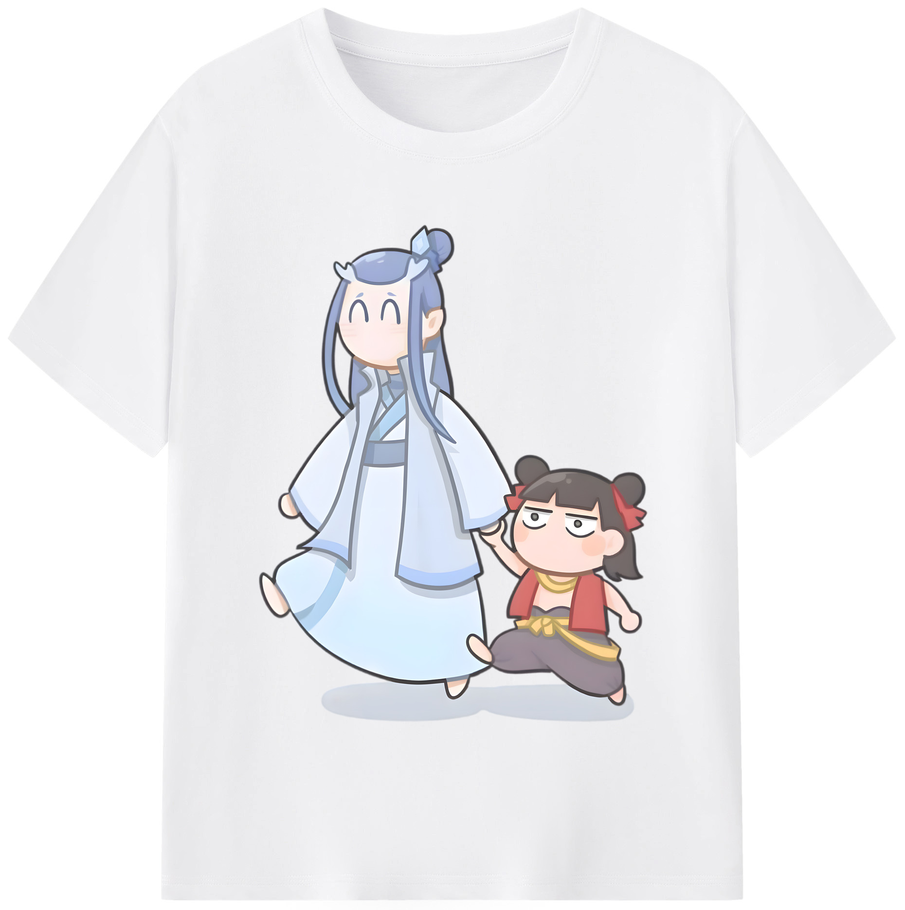 （画像用） Ne Zha 2 ナタ 魔童の大暴れ 綿100％半袖Tシャツ（フロントプリント）