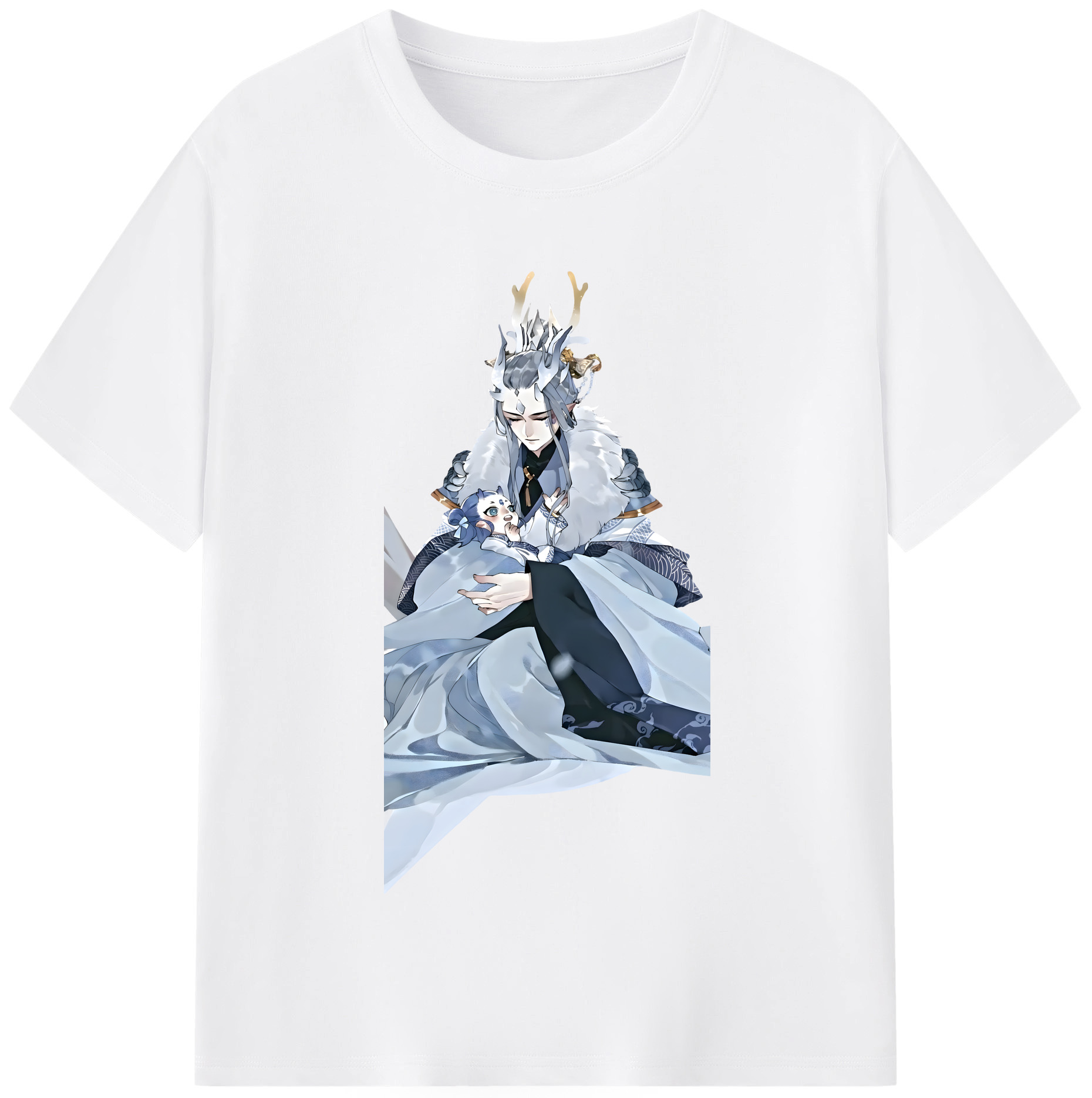 （画像用） Ne Zha 2 ナタ 魔童の大暴れ 綿100％半袖Tシャツ（フロントプリント）