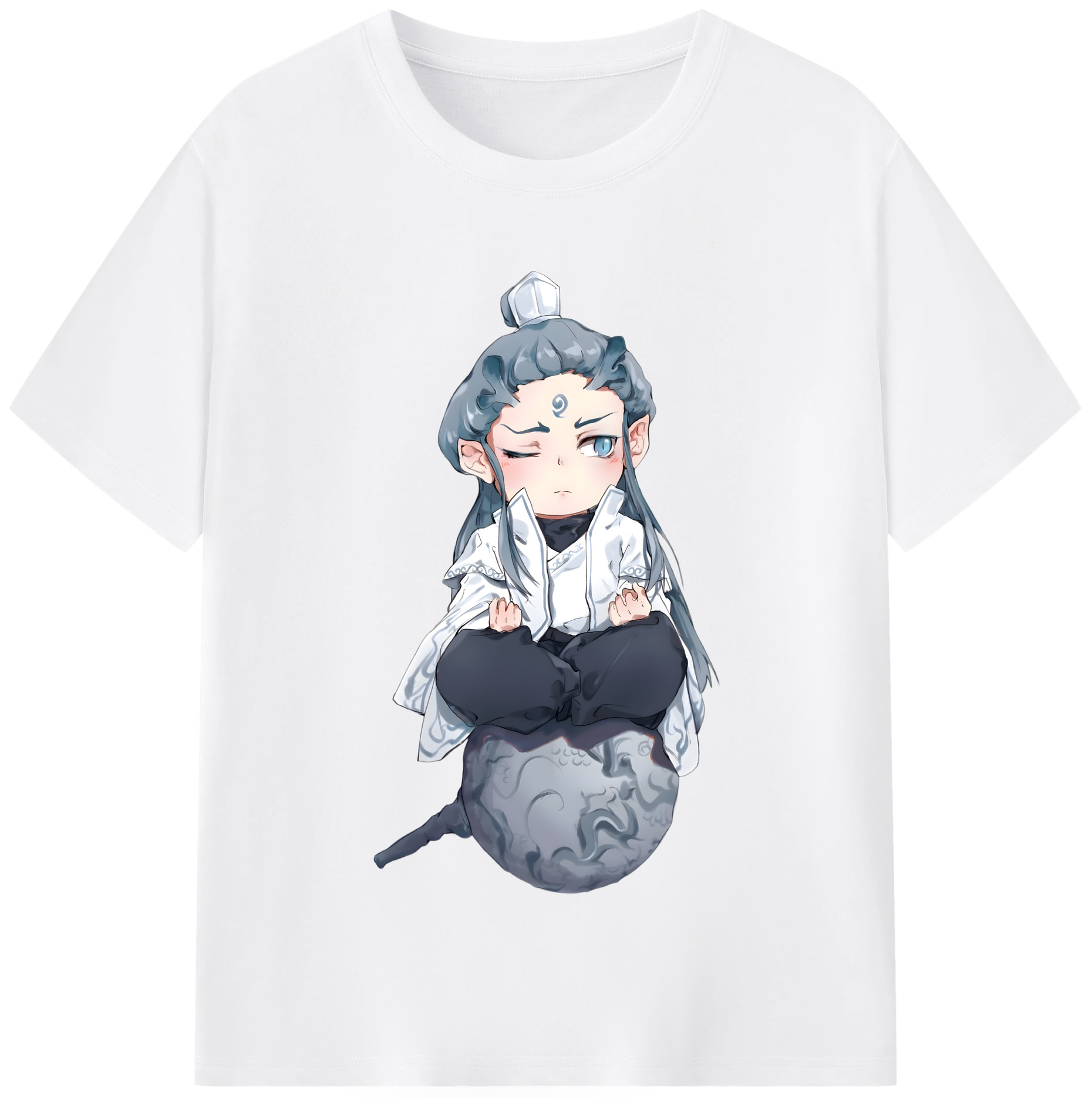 （画像用） Ne Zha 2 ナタ 魔童の大暴れ 綿100％半袖Tシャツ（フロントプリント）