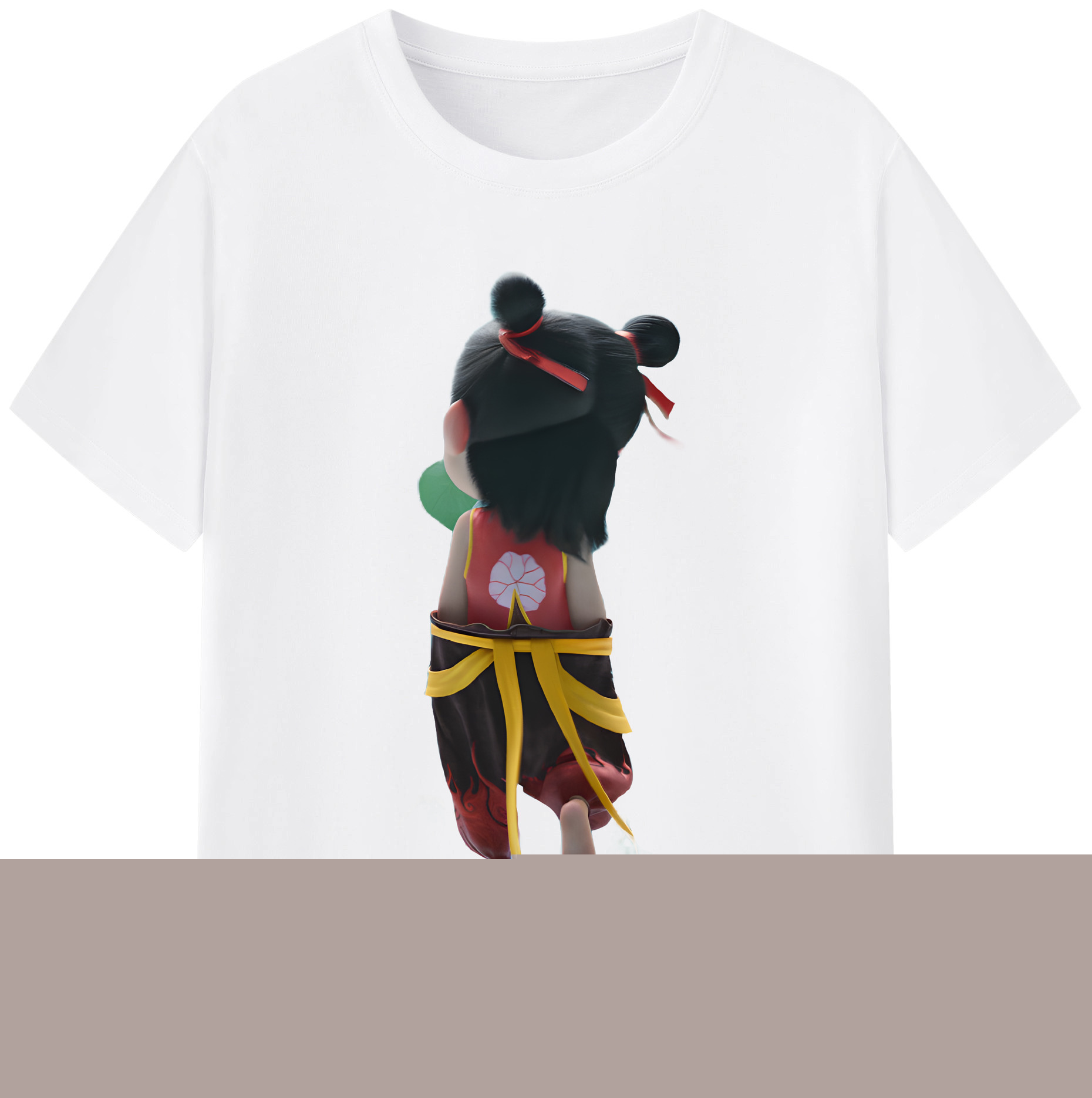 （画像用） Ne Zha 2 ナタ 魔童の大暴れ 綿100％半袖Tシャツ（フロントプリント）