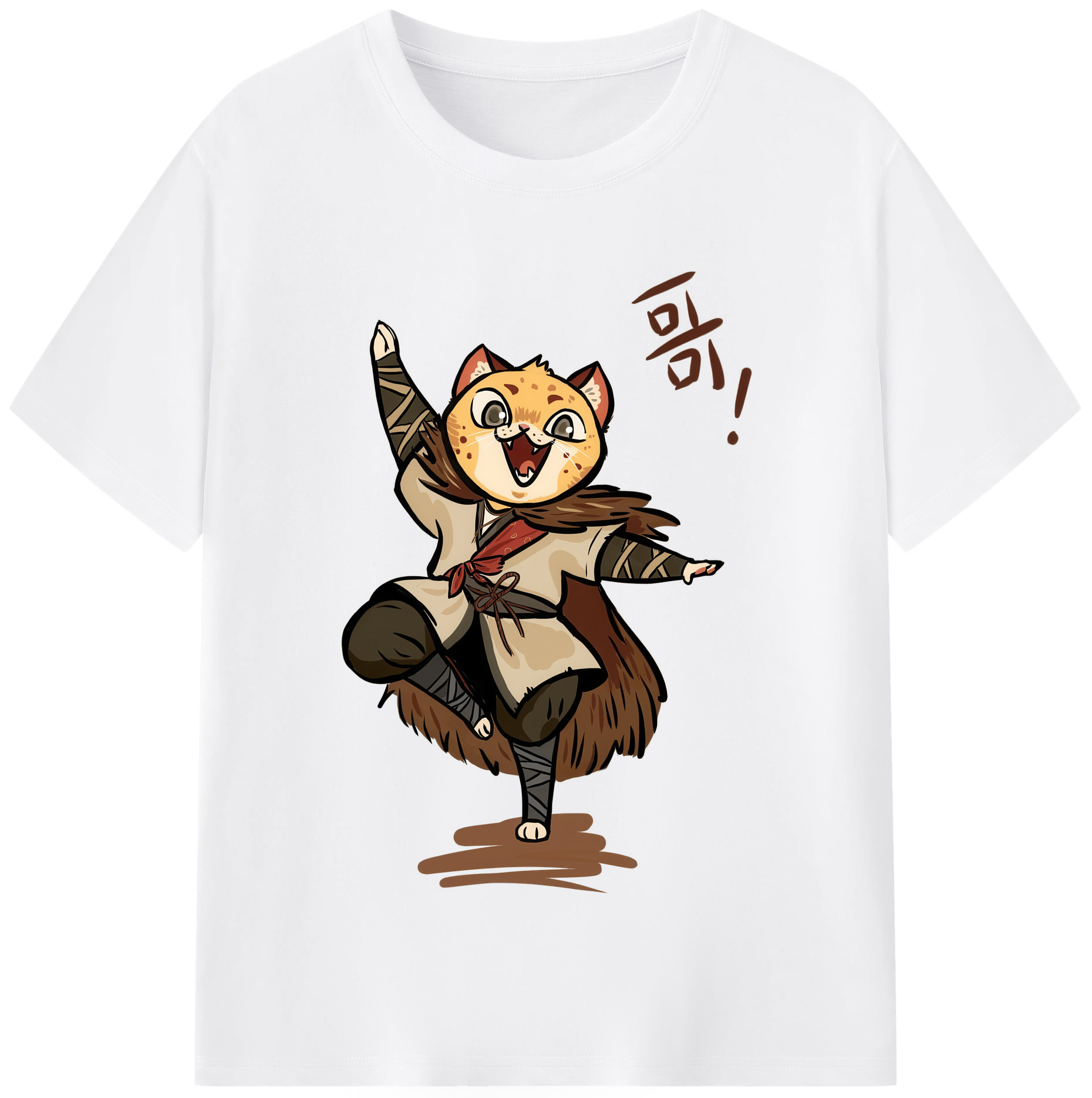 （画像用） Ne Zha 2 ナタ 魔童の大暴れ 綿100％半袖Tシャツ（フロントプリント）