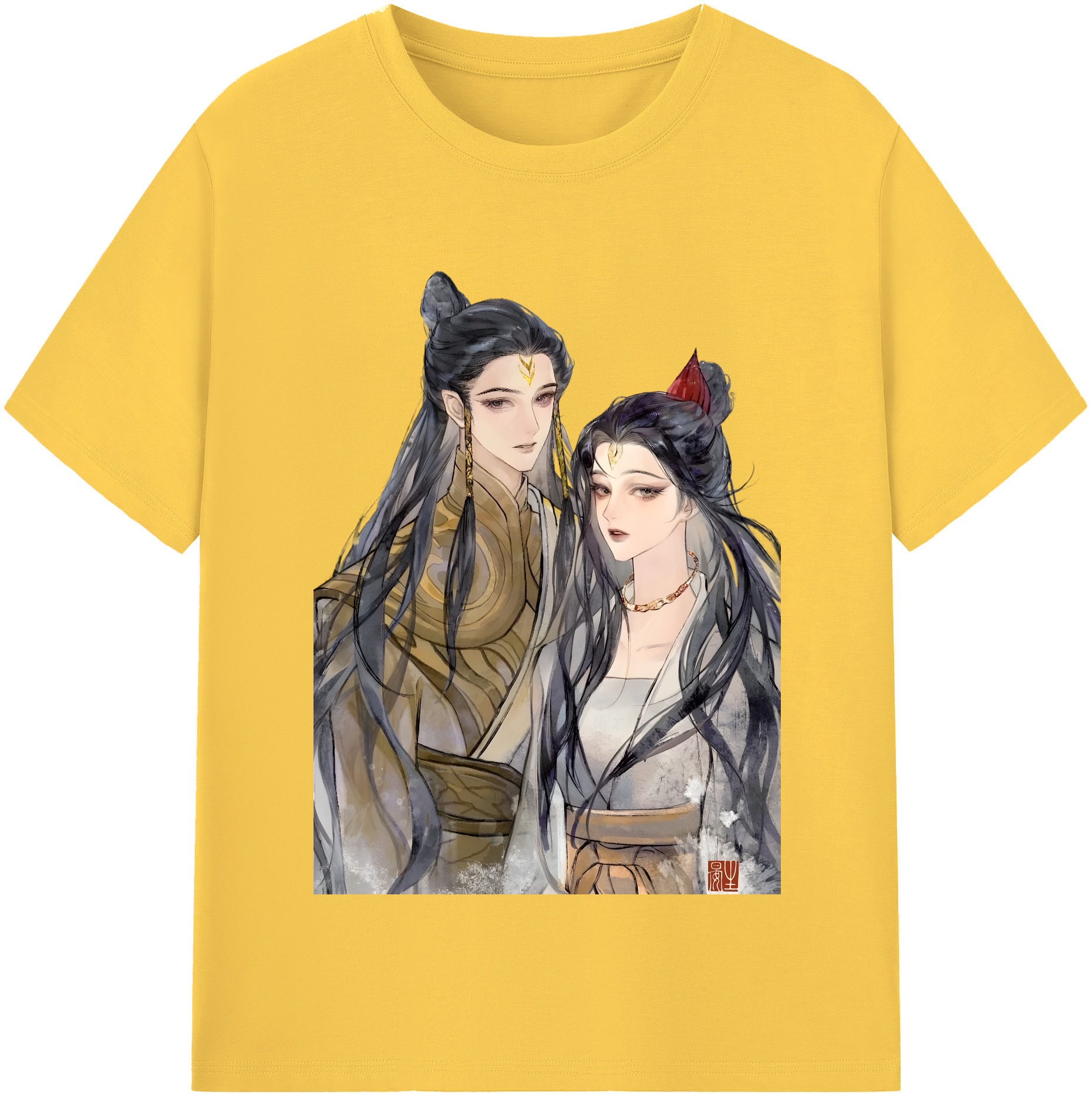 （画像用） Ne Zha 2 ナタ 魔童の大暴れ 綿100％半袖Tシャツ（フロントプリント）