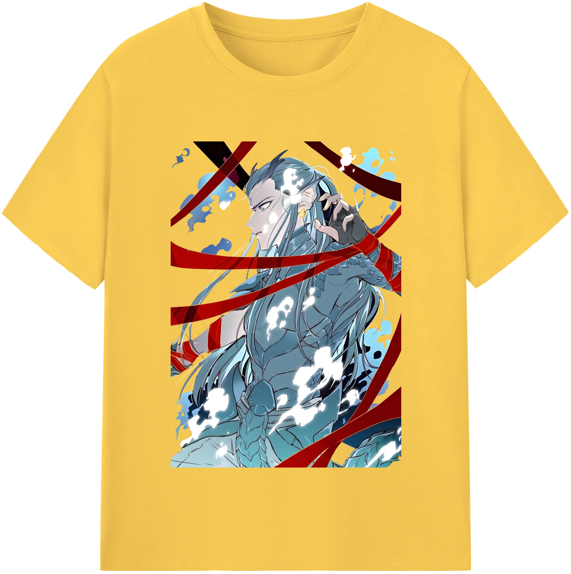 （画像用） Ne Zha 2 ナタ 魔童の大暴れ 綿100％半袖Tシャツ（フロントプリント）