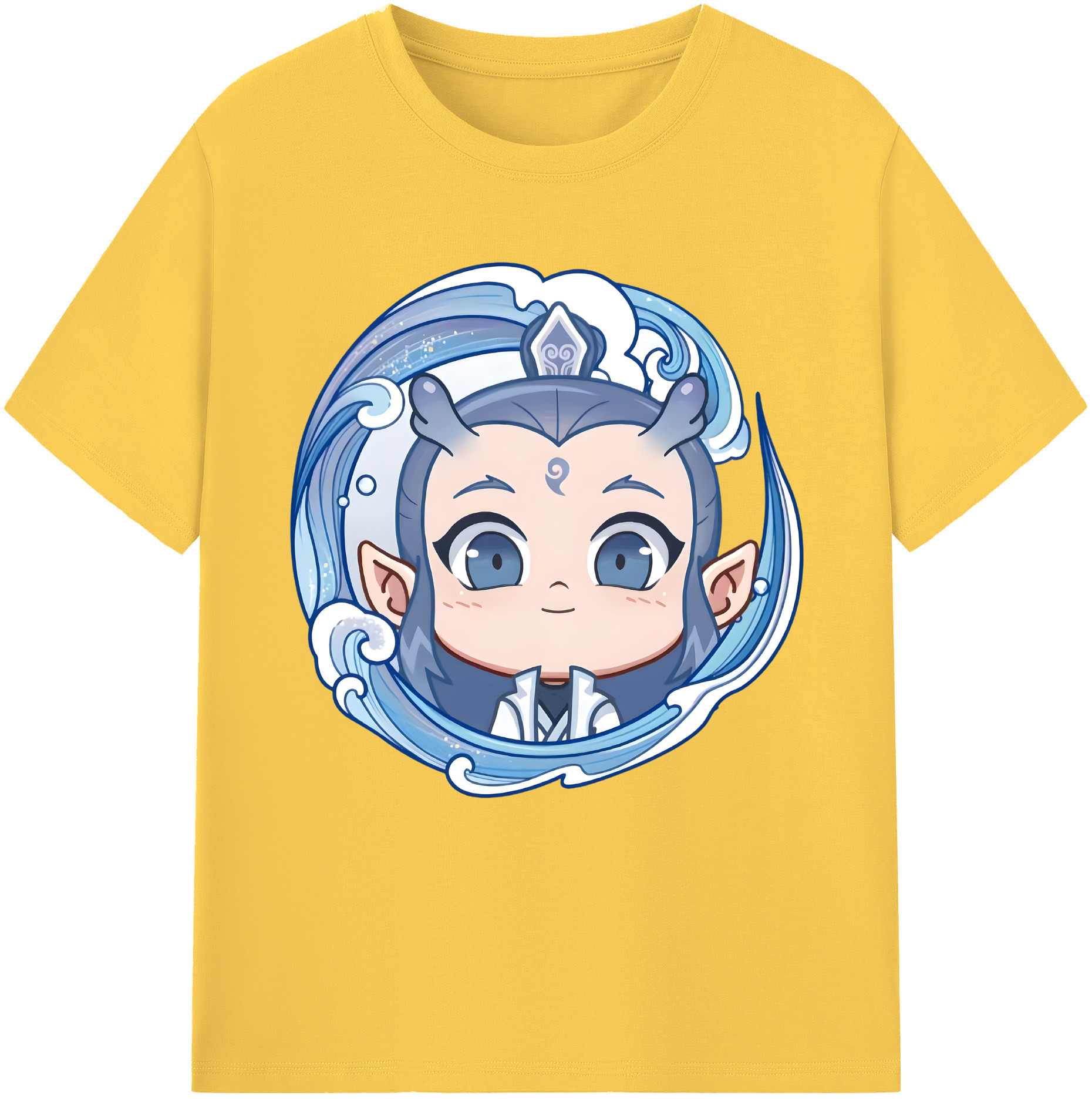 （画像用） Ne Zha 2 ナタ 魔童の大暴れ 綿100％半袖Tシャツ（フロントプリント）
