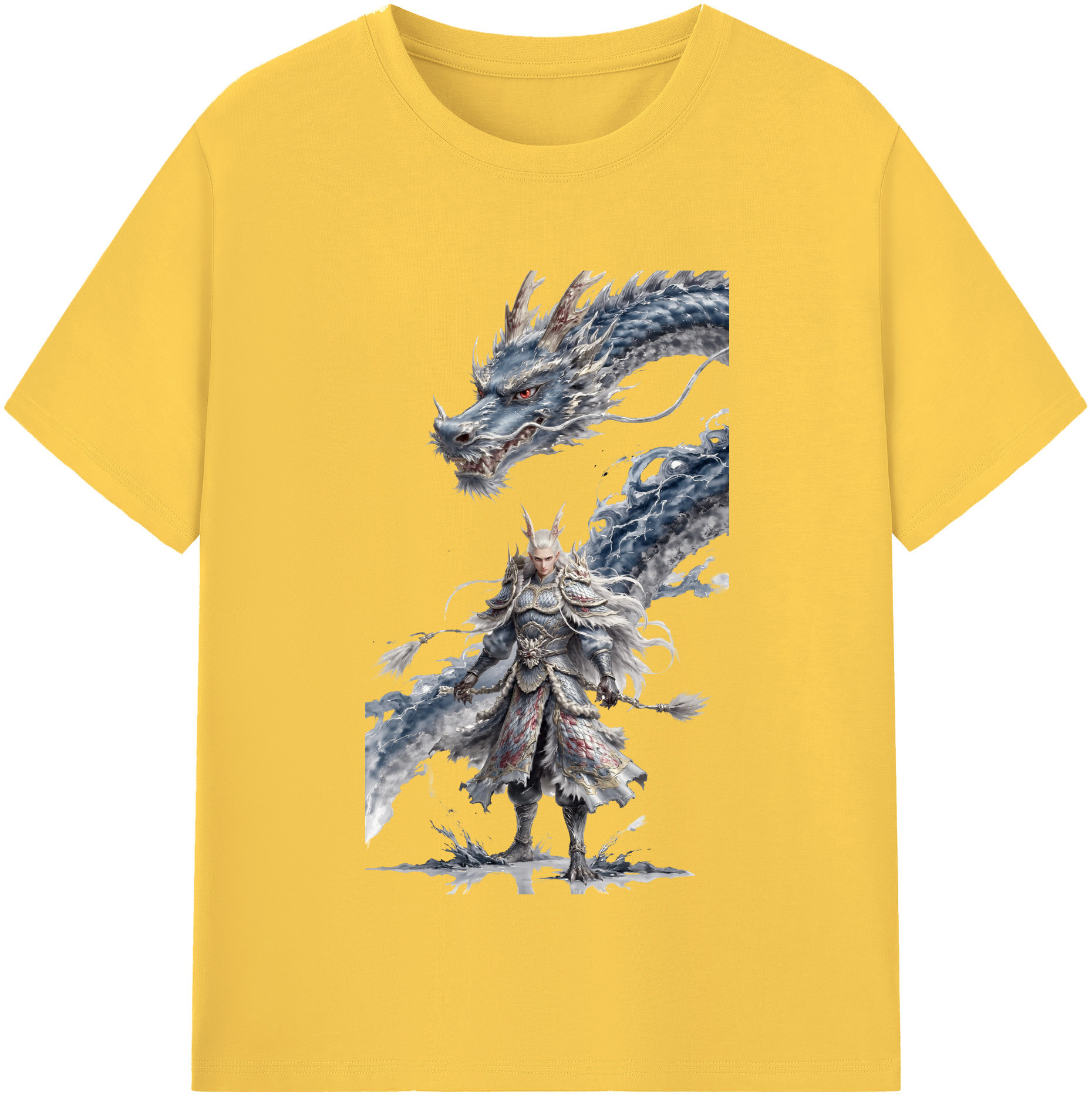 （画像用） Ne Zha 2 ナタ 魔童の大暴れ 綿100％半袖Tシャツ（フロントプリント）