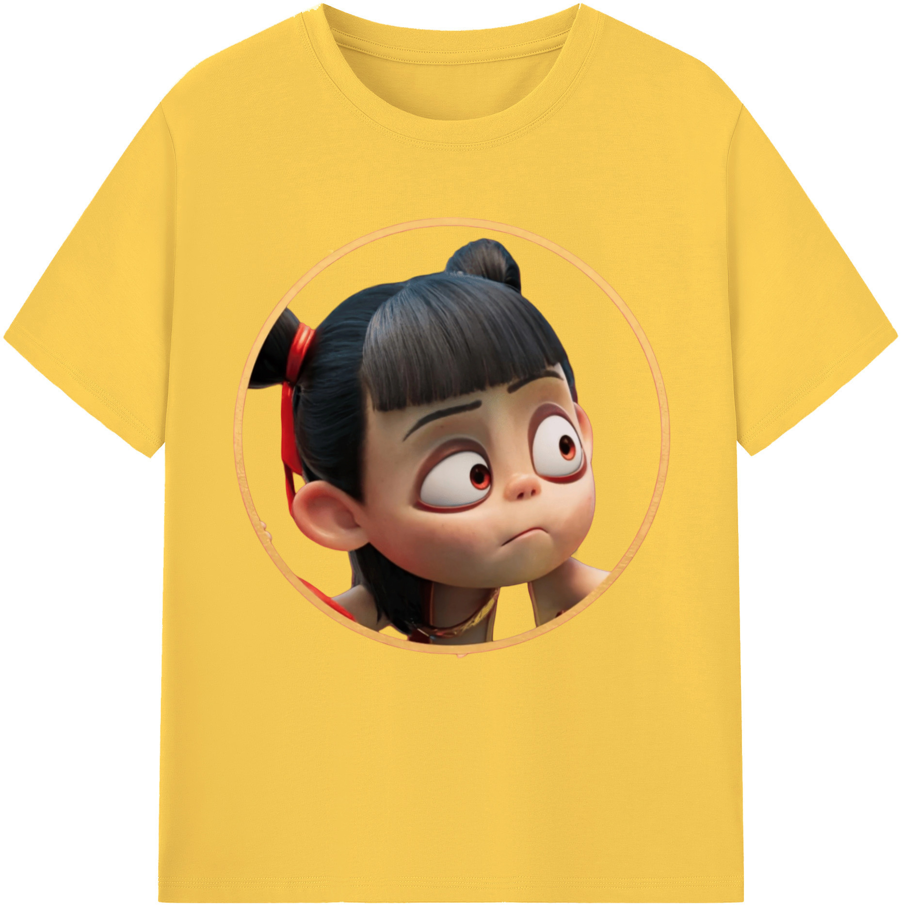 （画像用） Ne Zha 2 ナタ 魔童の大暴れ 綿100％半袖Tシャツ（フロントプリント）