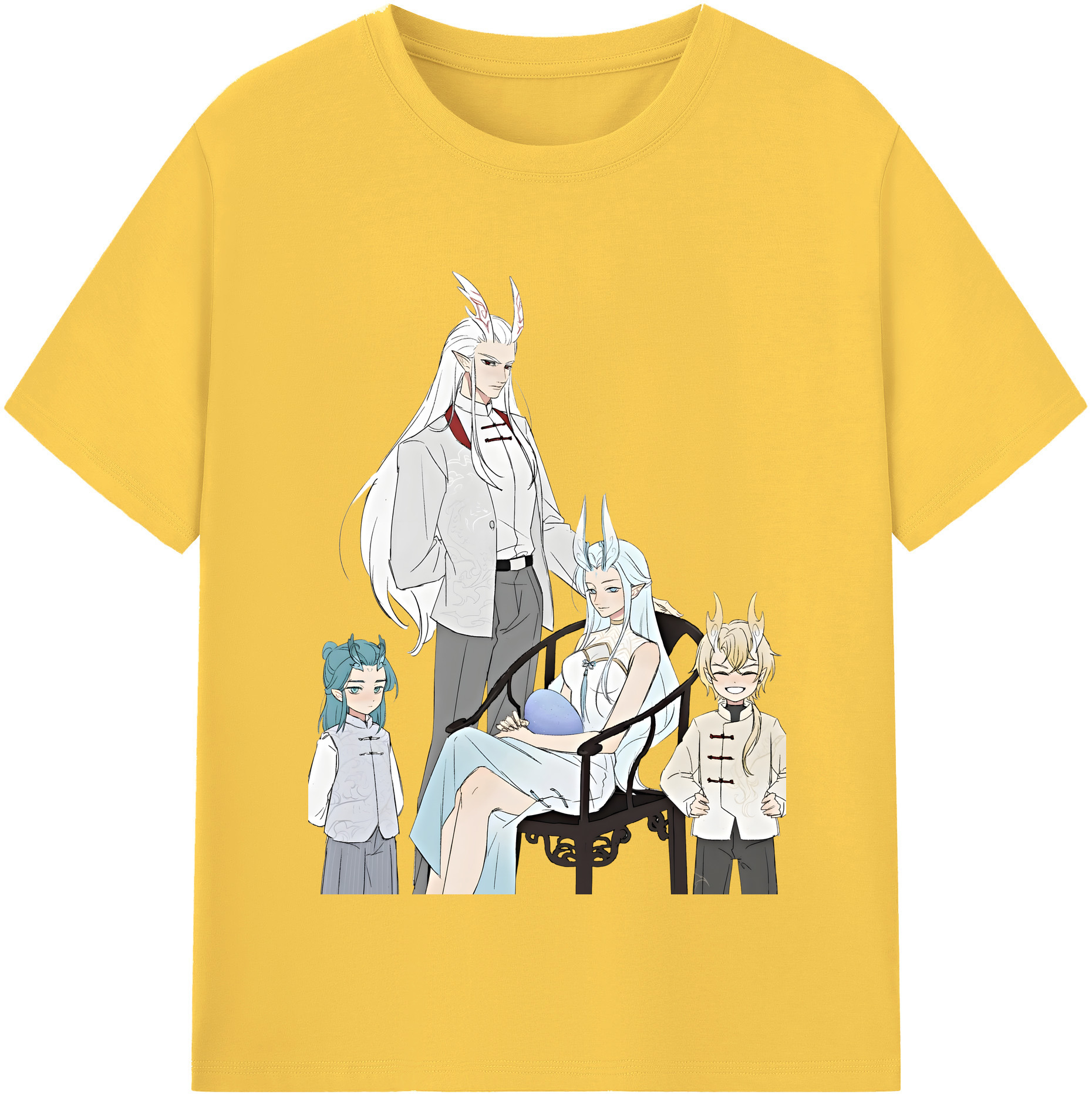 （画像用） Ne Zha 2 ナタ 魔童の大暴れ 綿100％半袖Tシャツ（フロントプリント）