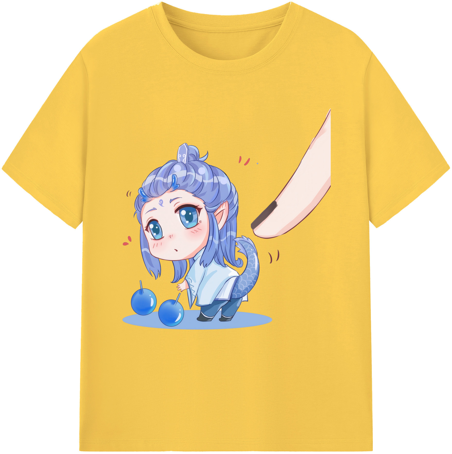 （画像用） Ne Zha 2 ナタ 魔童の大暴れ 綿100％半袖Tシャツ（フロントプリント）