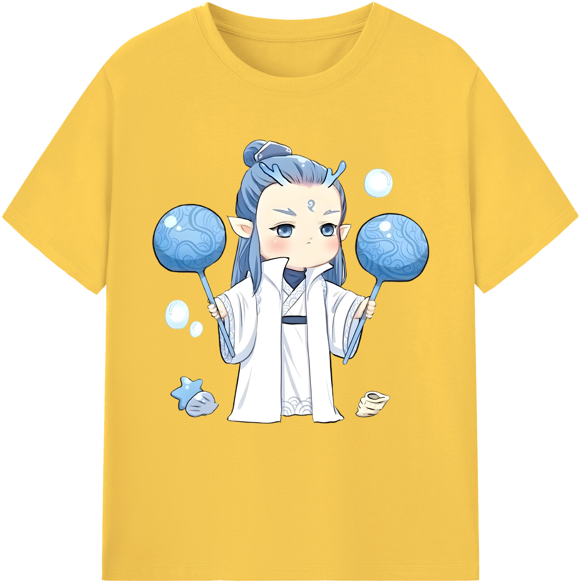 （画像用） Ne Zha 2 ナタ 魔童の大暴れ 綿100％半袖Tシャツ（フロントプリント）
