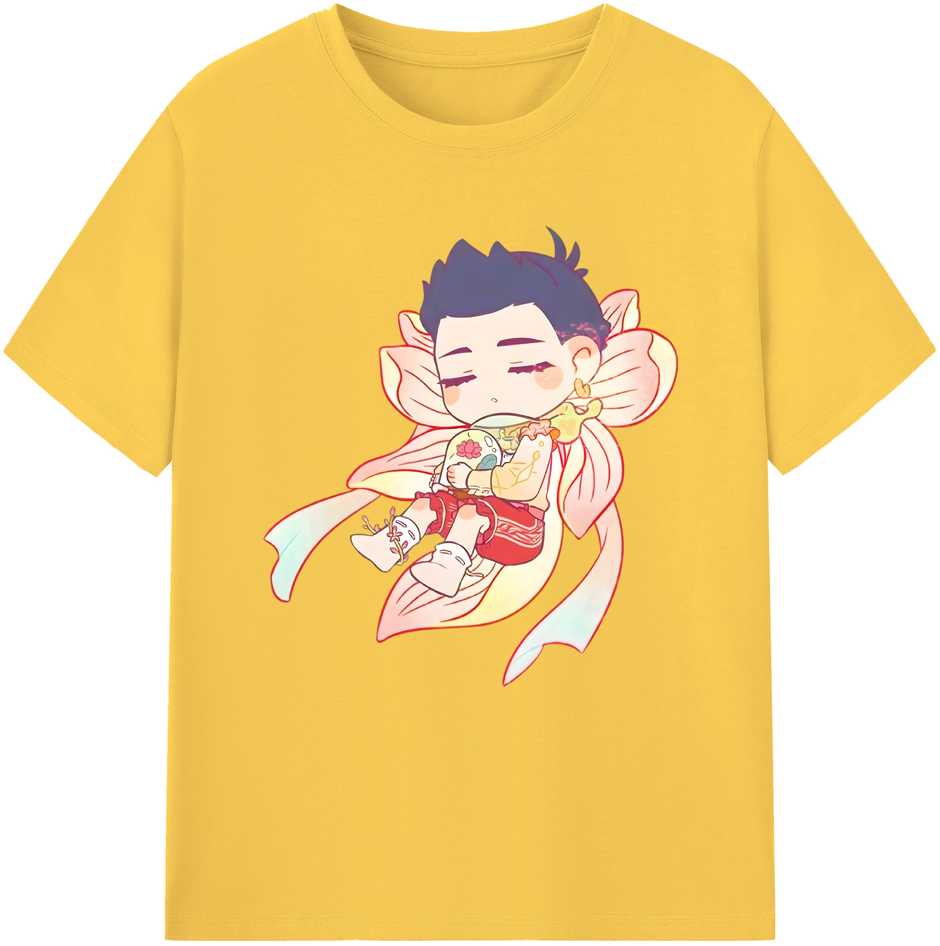 （画像用） Ne Zha 2 ナタ 魔童の大暴れ 綿100％半袖Tシャツ（フロントプリント）