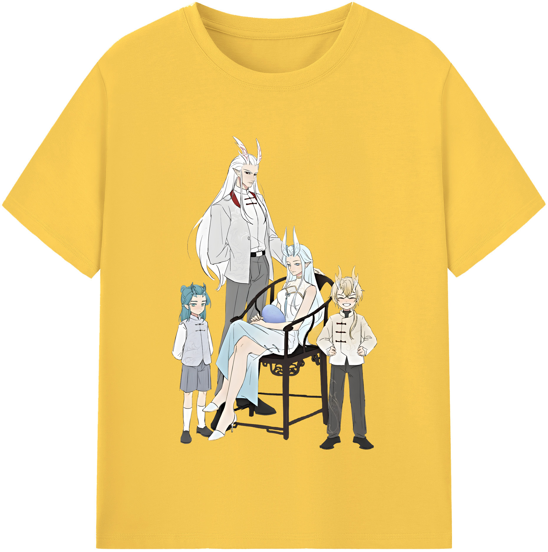 （画像用） Ne Zha 2 ナタ 魔童の大暴れ 綿100％半袖Tシャツ（フロントプリント）