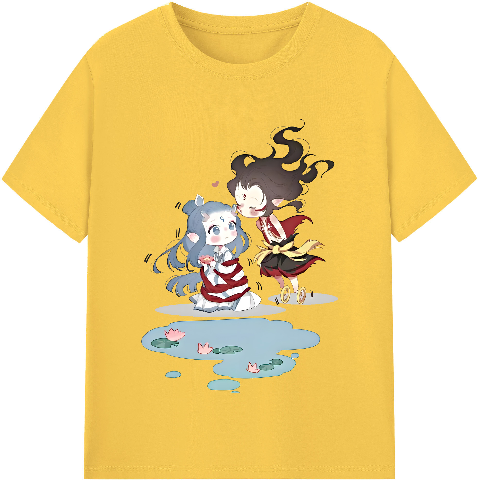 （画像用） Ne Zha 2 ナタ 魔童の大暴れ 綿100％半袖Tシャツ（フロントプリント）