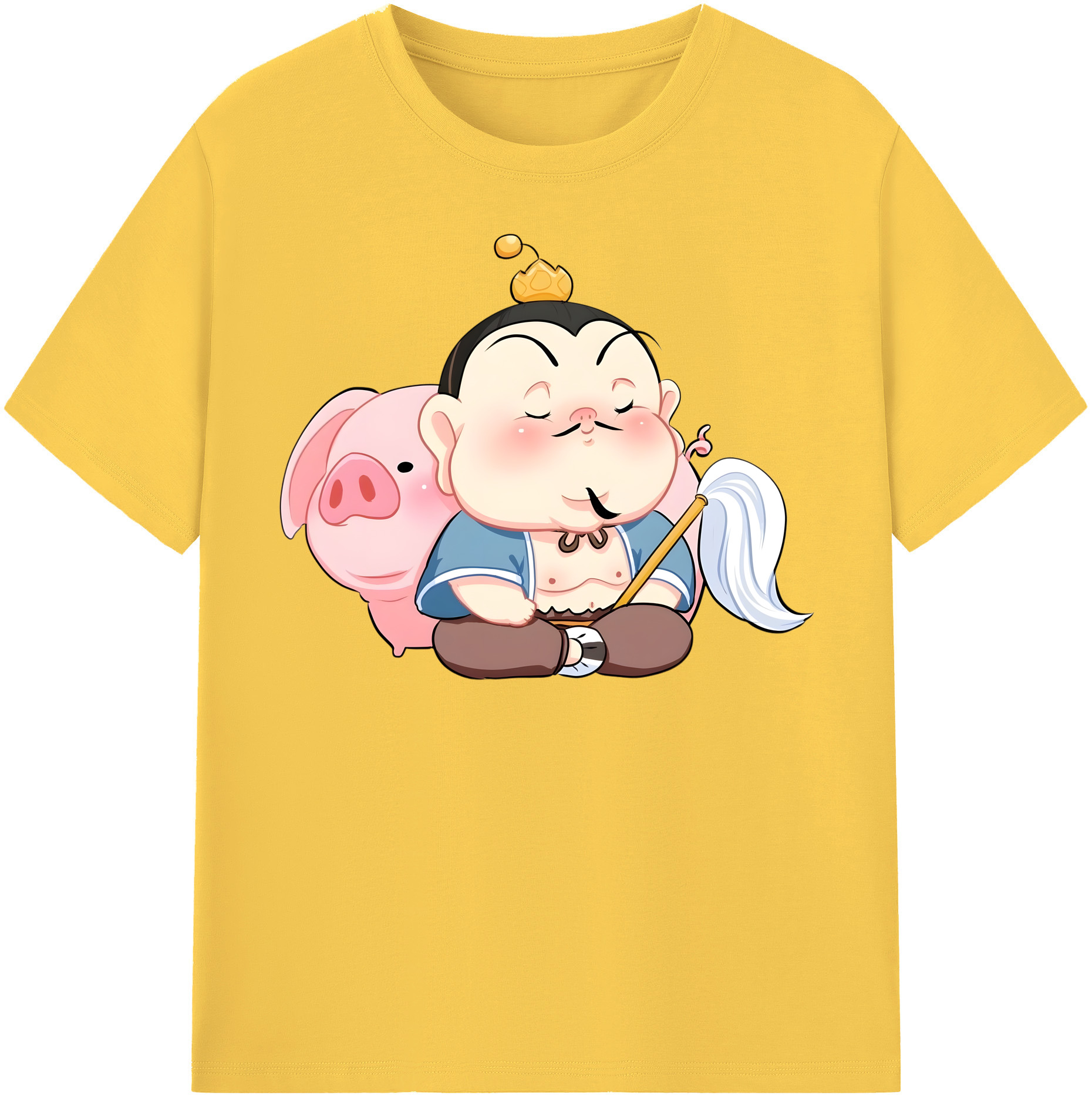 （画像用） Ne Zha 2 ナタ 魔童の大暴れ 綿100％半袖Tシャツ（フロントプリント）