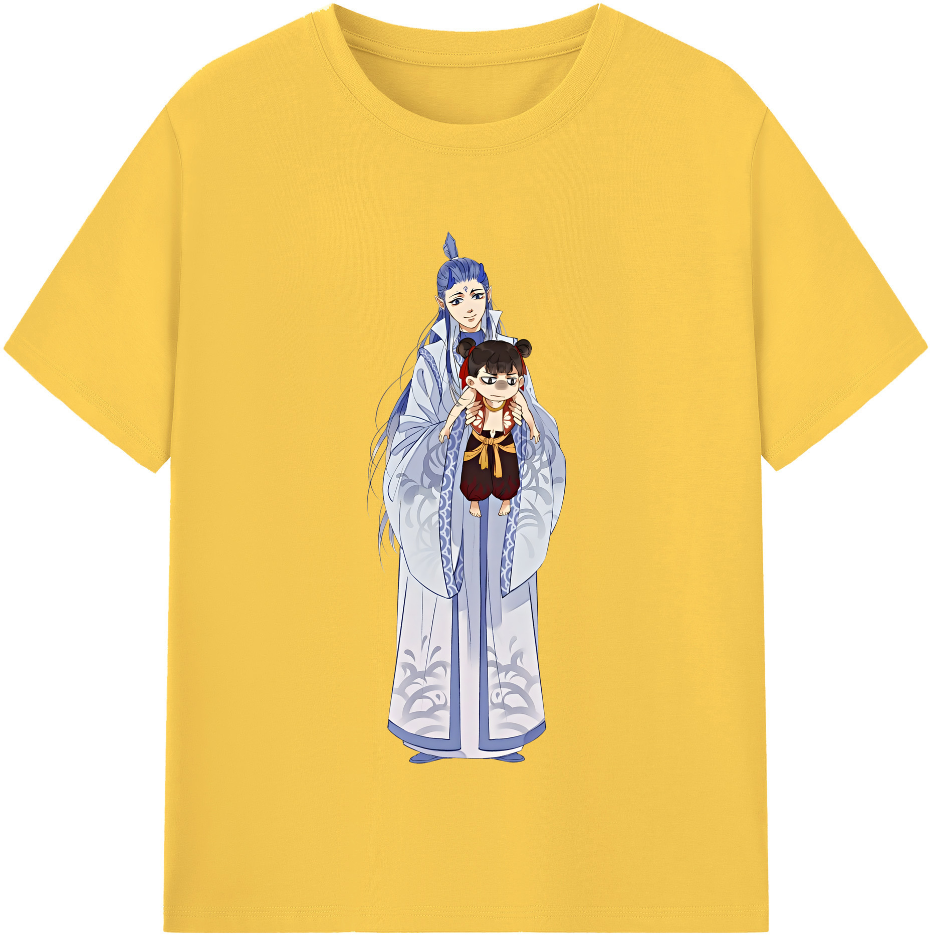 （画像用） Ne Zha 2 ナタ 魔童の大暴れ 綿100％半袖Tシャツ（フロントプリント）