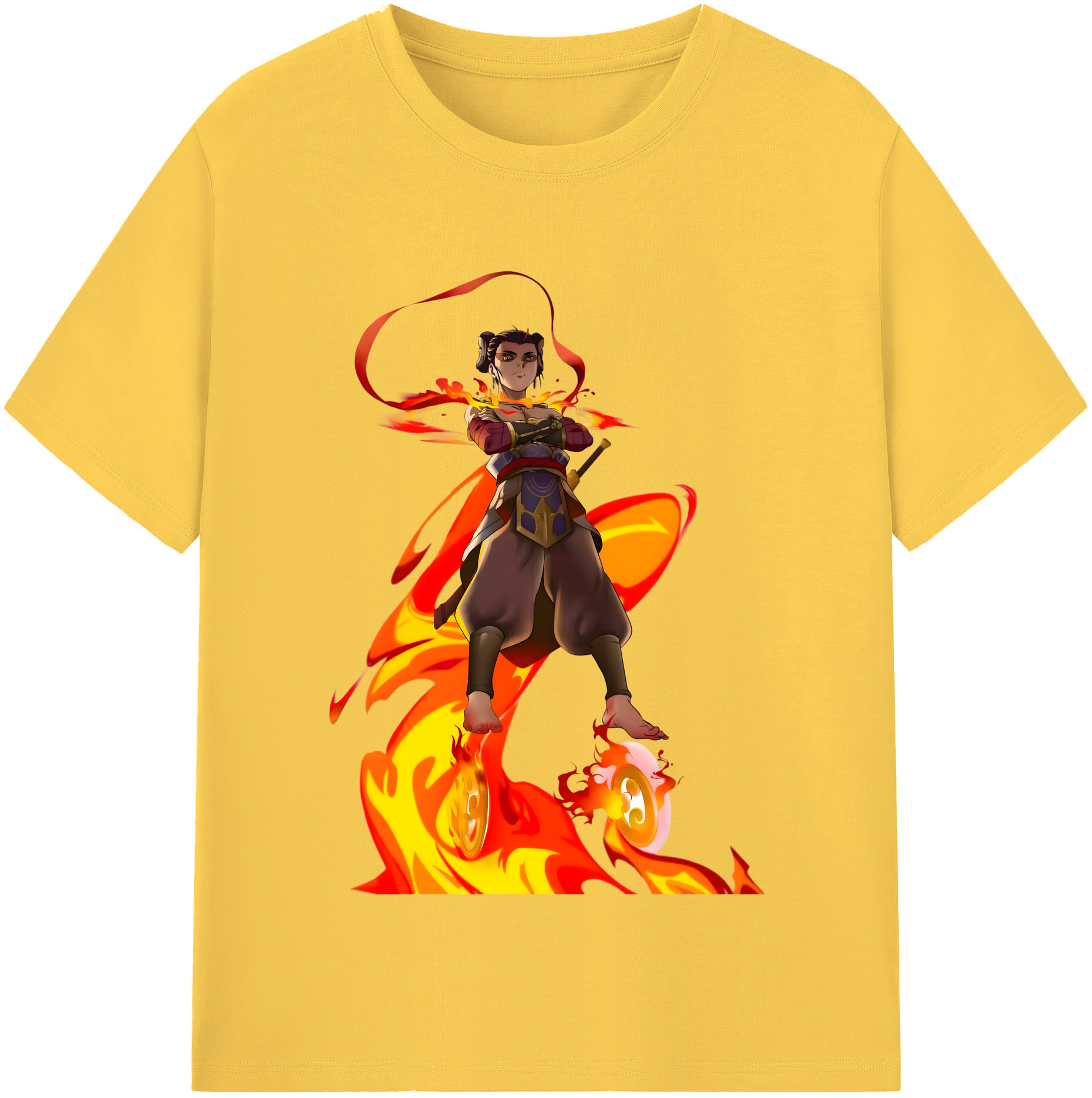 （画像用） Ne Zha 2 ナタ 魔童の大暴れ 綿100％半袖Tシャツ（フロントプリント）