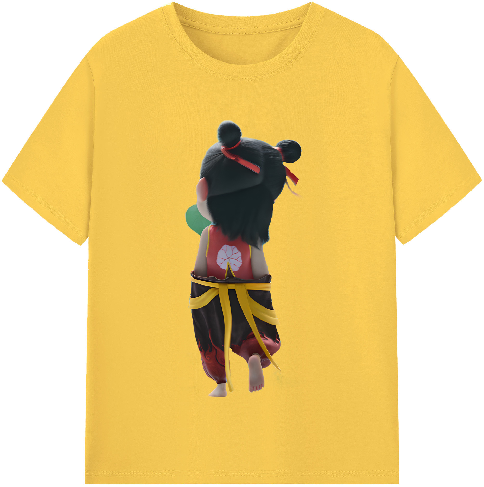 （画像用） Ne Zha 2 ナタ 魔童の大暴れ 綿100％半袖Tシャツ（フロントプリント）