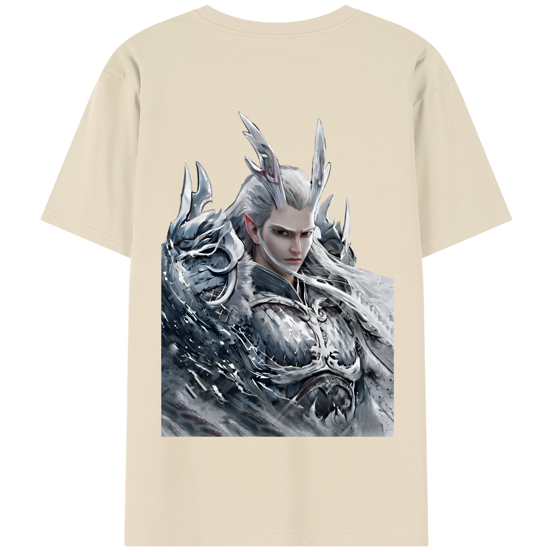（画像用） Ne Zha 2 ナタ 魔童の大暴れ 綿100％半袖Tシャツ（背面プリント）