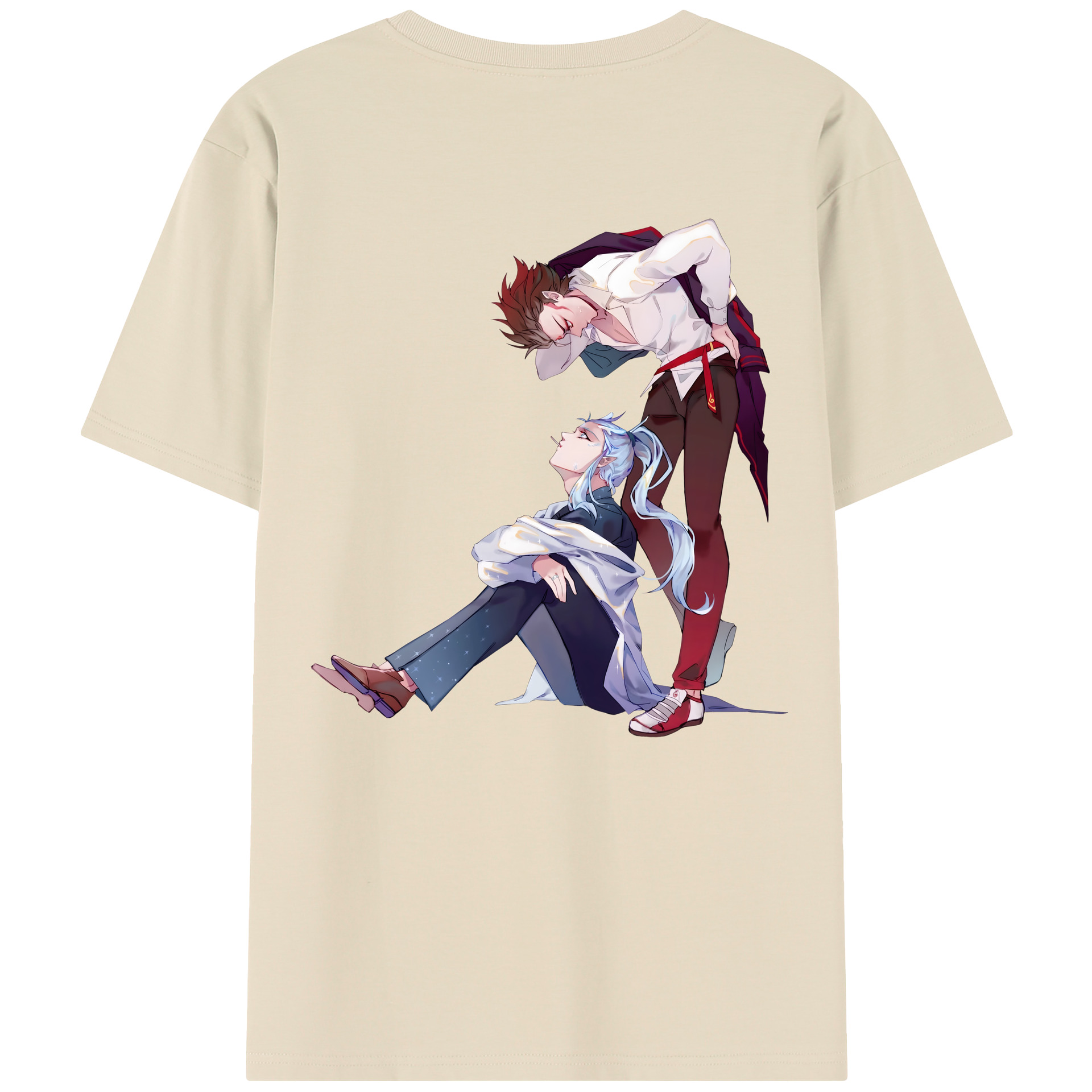 （画像用） Ne Zha 2 ナタ 魔童の大暴れ 綿100％半袖Tシャツ（背面プリント）