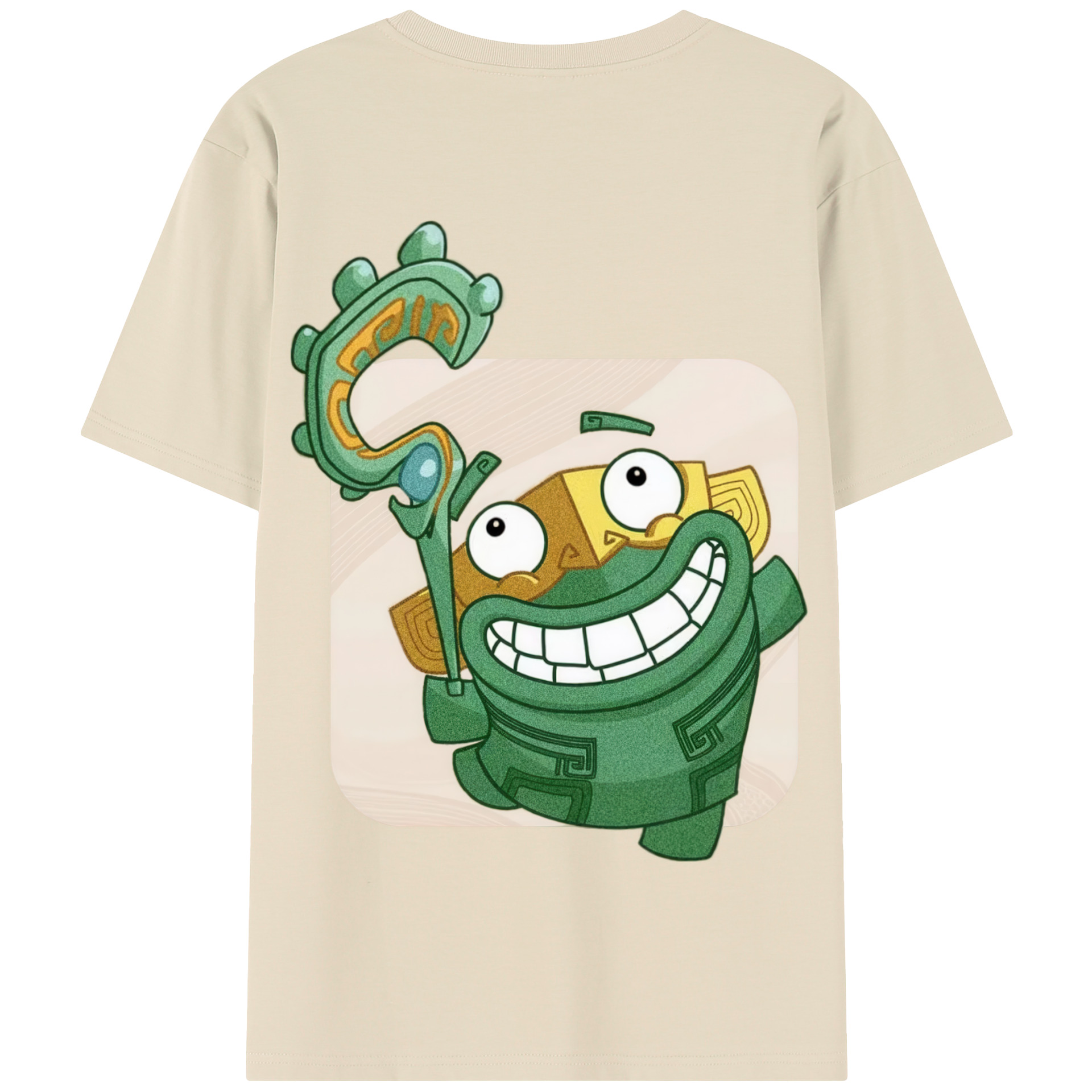 （画像用） Ne Zha 2 ナタ 魔童の大暴れ 綿100％半袖Tシャツ（背面プリント）