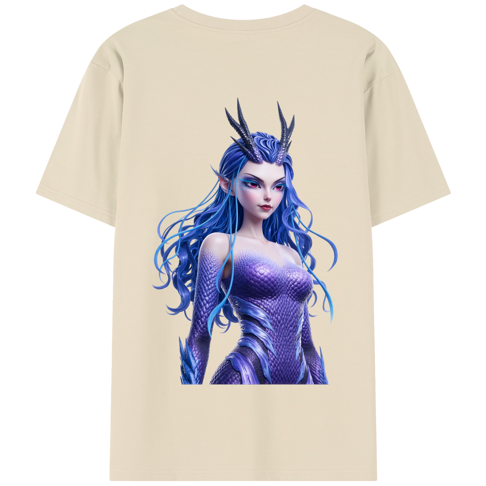 （画像用） Ne Zha 2 ナタ 魔童の大暴れ 綿100％半袖Tシャツ（背面プリント）