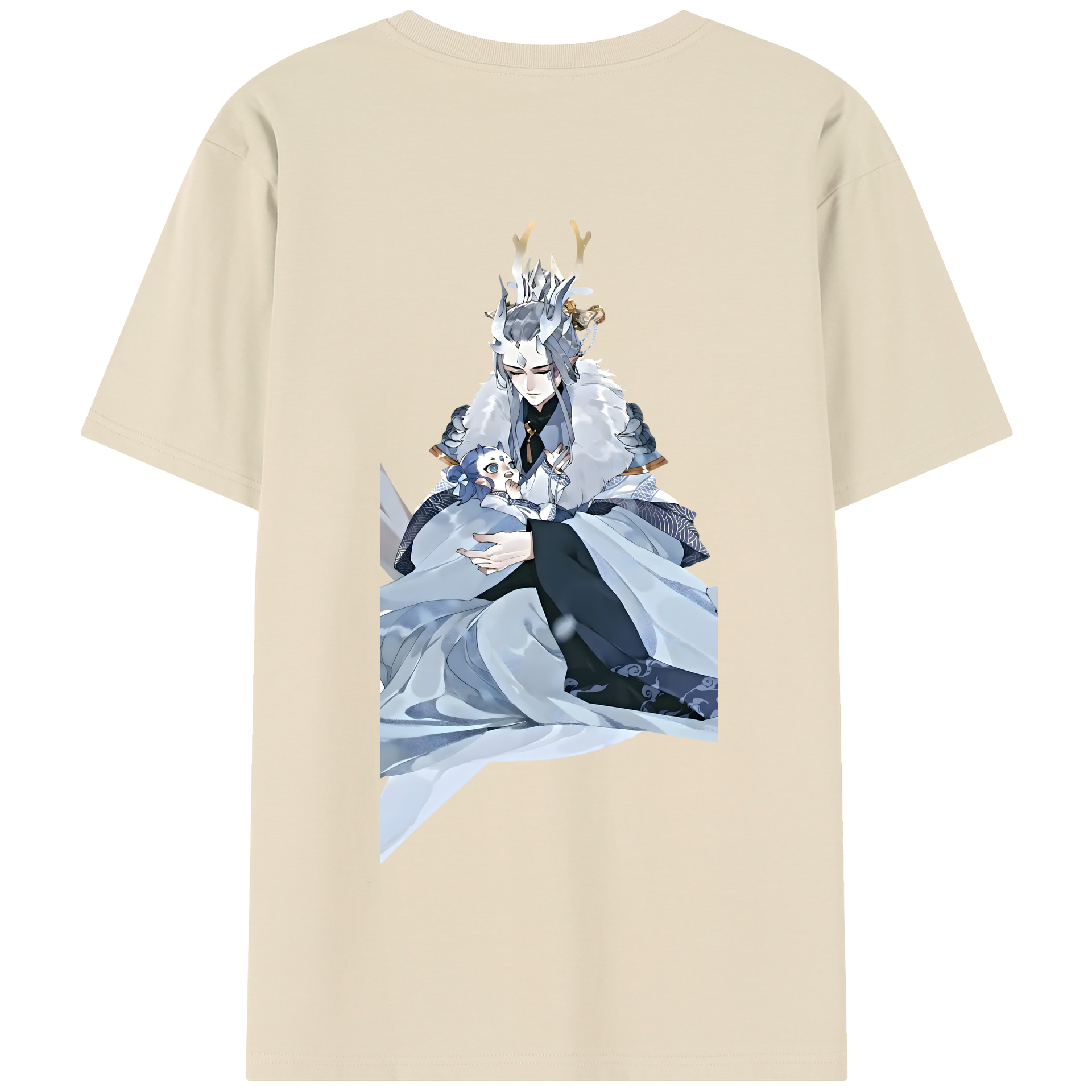 （画像用） Ne Zha 2 ナタ 魔童の大暴れ 綿100％半袖Tシャツ（背面プリント）