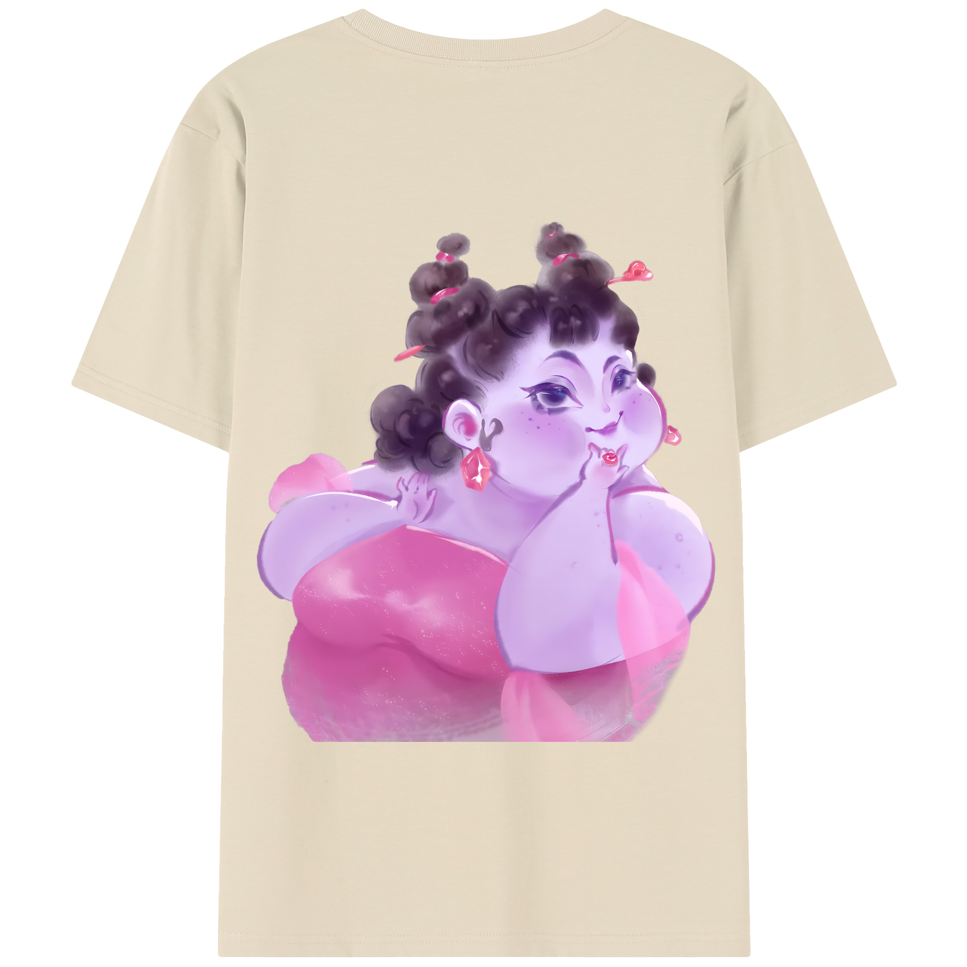 （画像用） Ne Zha 2 ナタ 魔童の大暴れ 綿100％半袖Tシャツ（背面プリント）