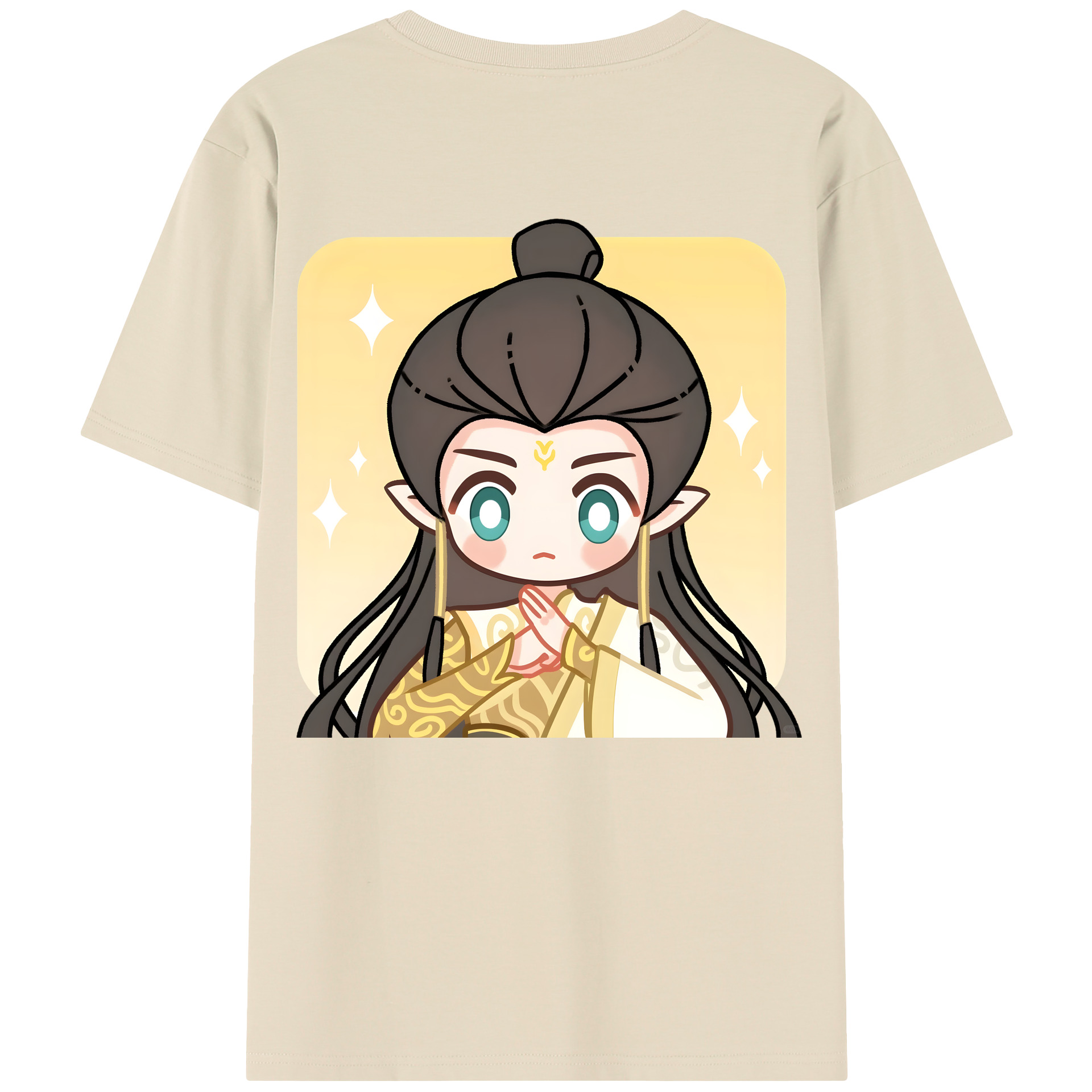 （画像用） Ne Zha 2 ナタ 魔童の大暴れ 綿100％半袖Tシャツ（背面プリント）