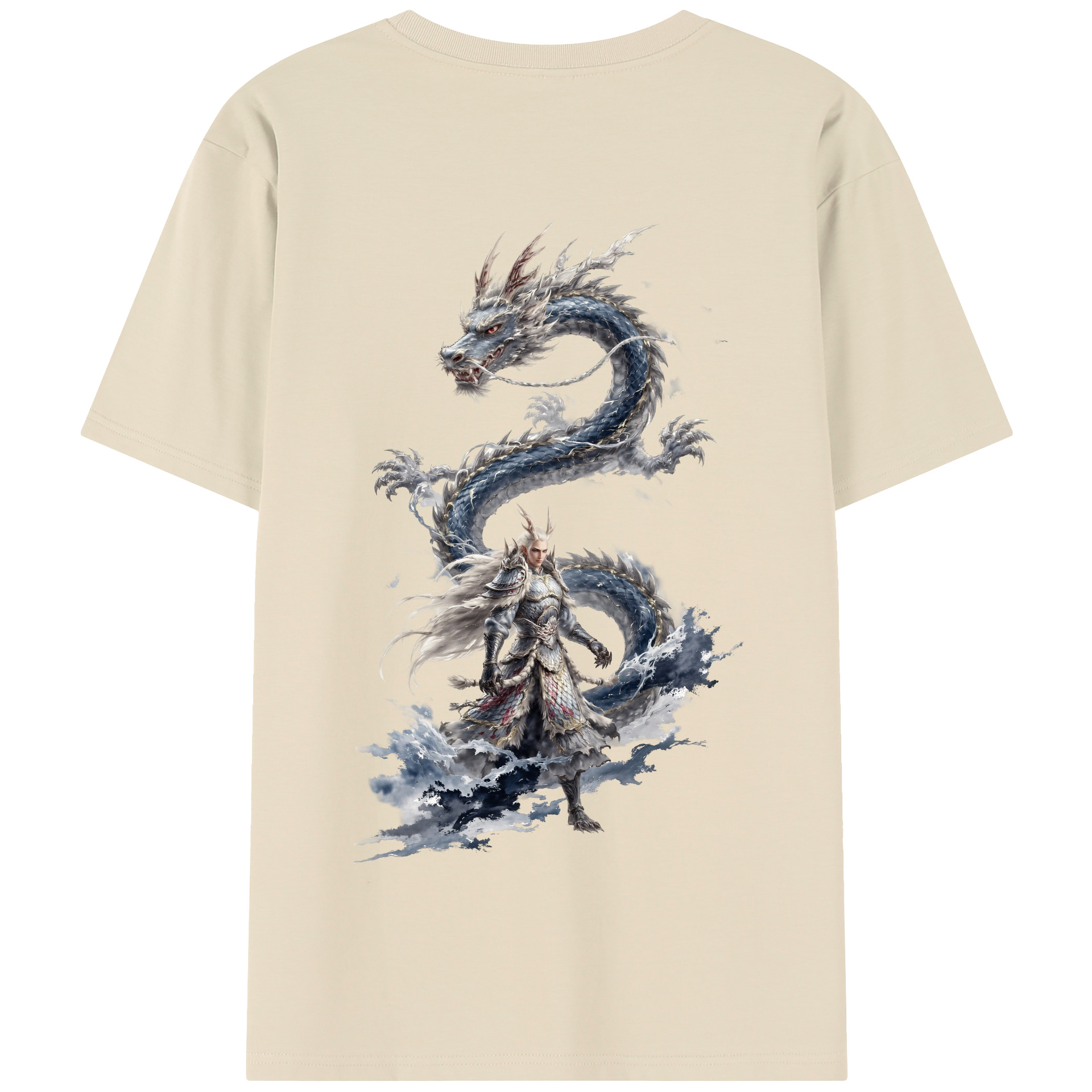 （画像用） Ne Zha 2 ナタ 魔童の大暴れ 綿100％半袖Tシャツ（背面プリント）