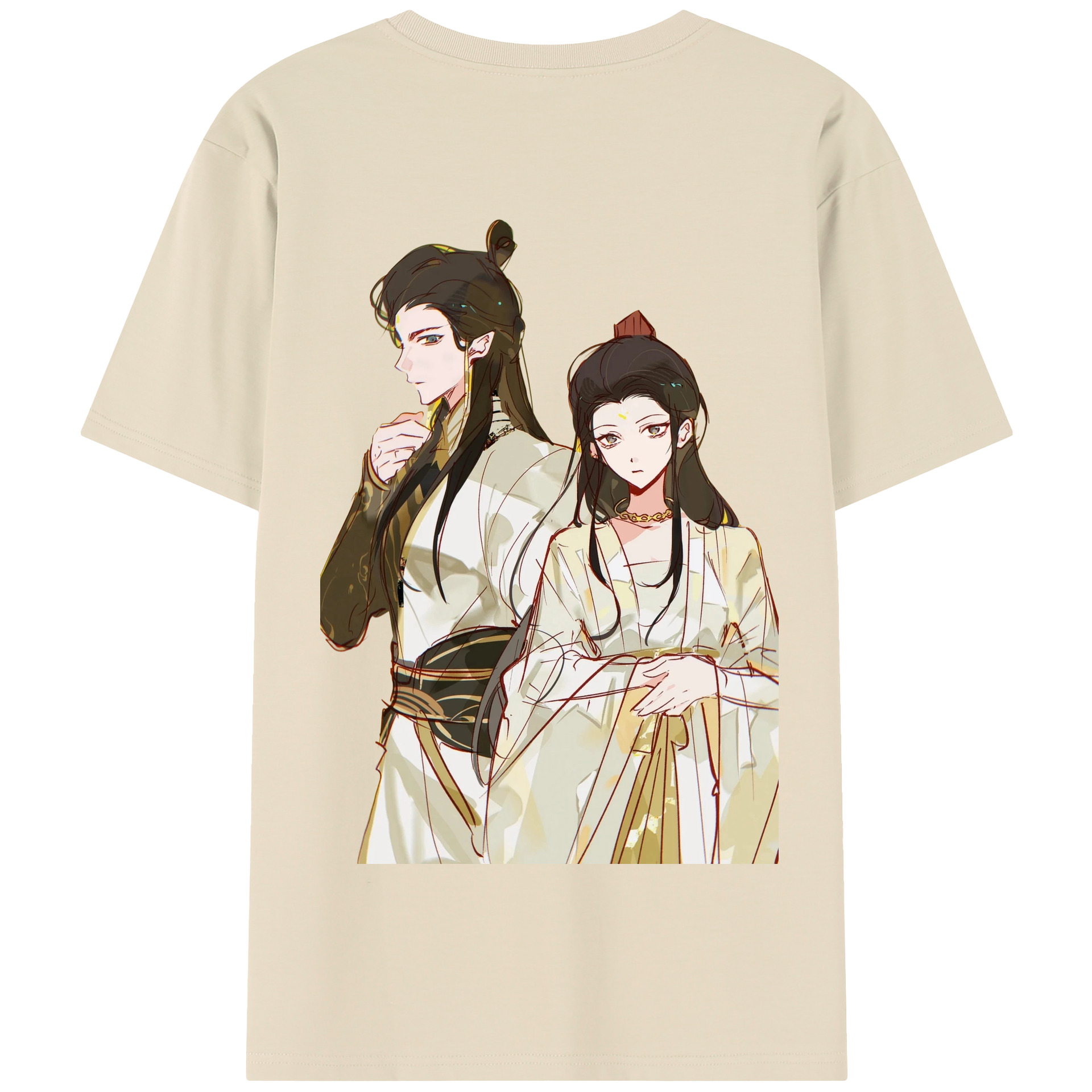 （画像用） Ne Zha 2 ナタ 魔童の大暴れ 綿100％半袖Tシャツ（背面プリント）