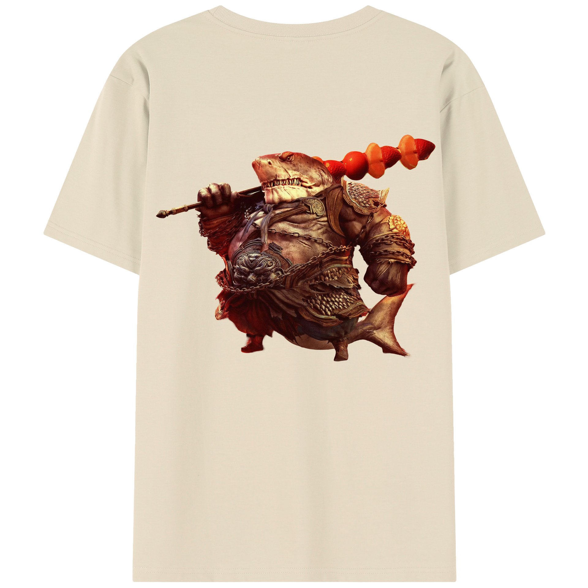 （画像用） Ne Zha 2 ナタ 魔童の大暴れ 綿100％半袖Tシャツ（背面プリント）