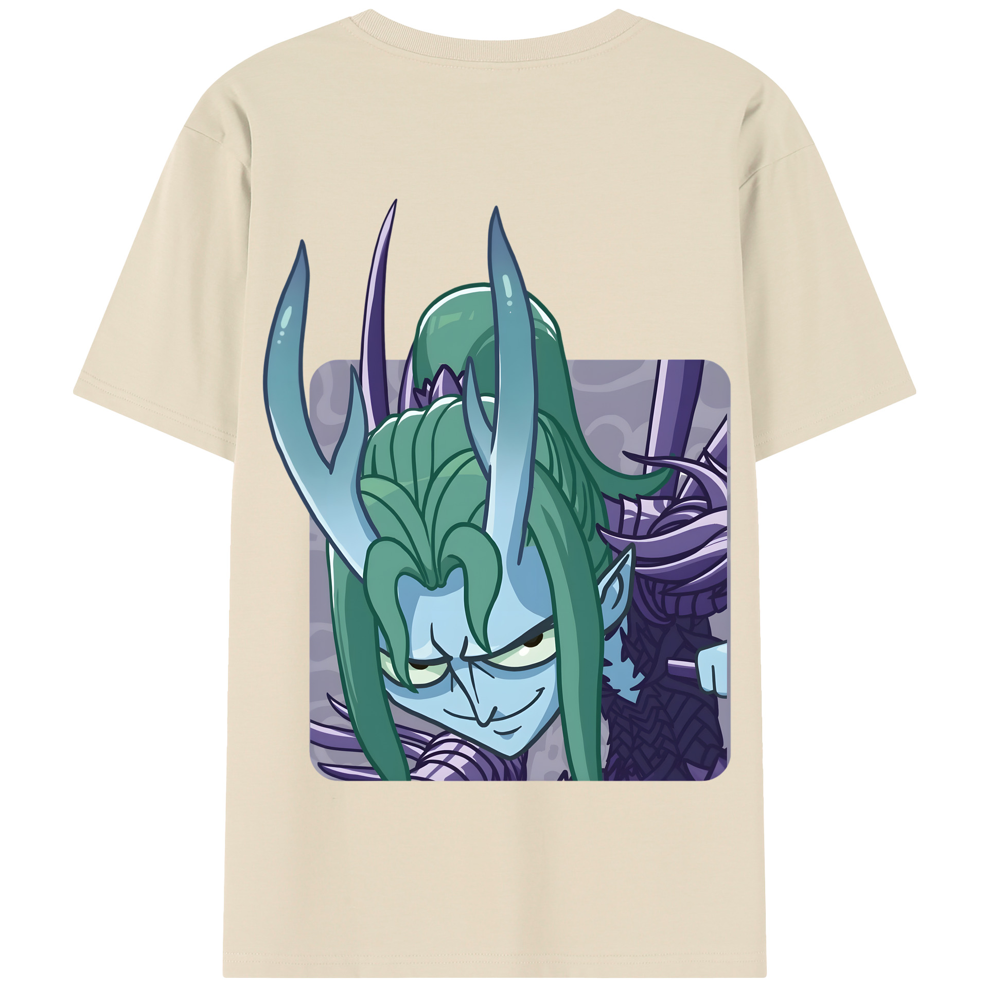 （画像用） Ne Zha 2 ナタ 魔童の大暴れ 綿100％半袖Tシャツ（背面プリント）