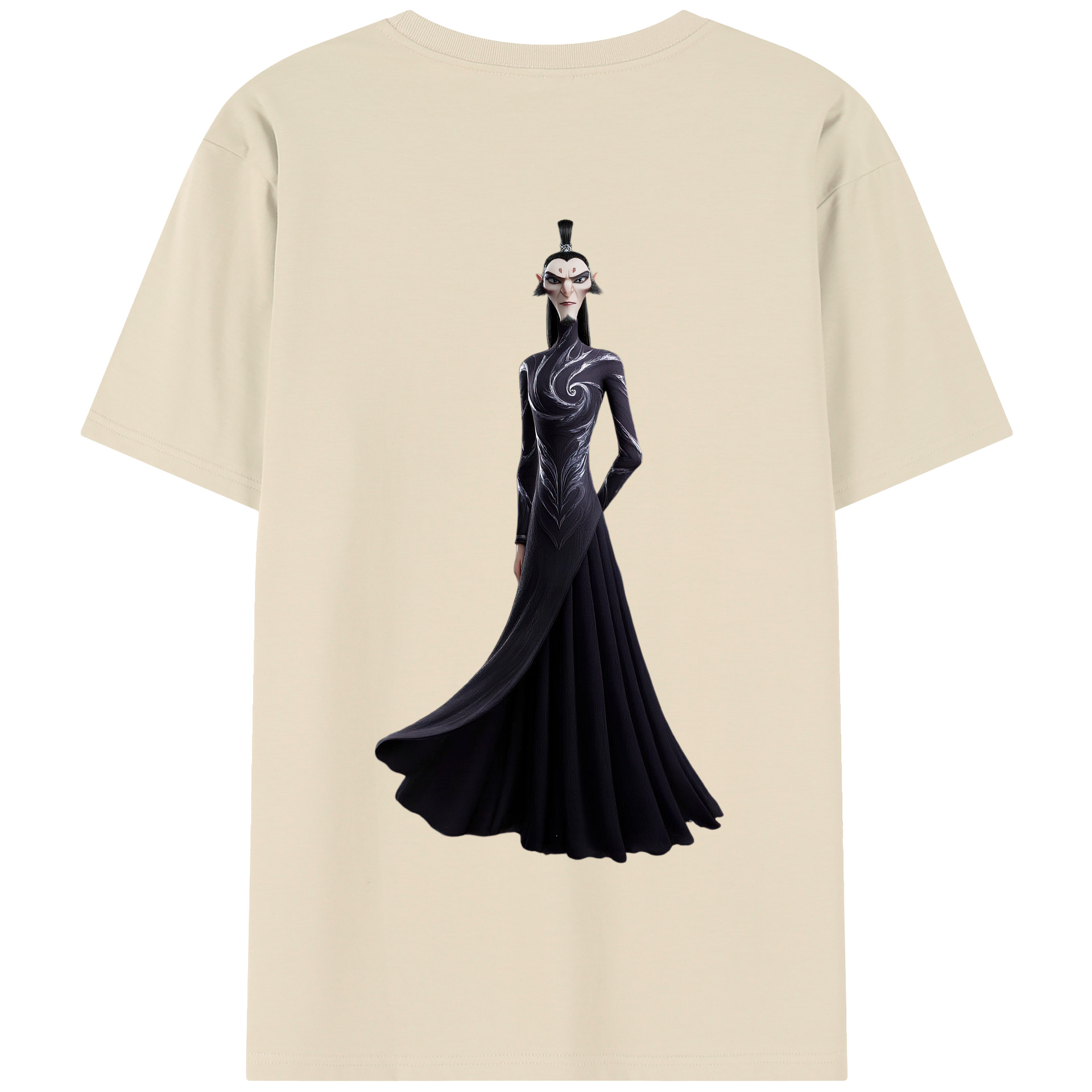 （画像用） Ne Zha 2 ナタ 魔童の大暴れ 綿100％半袖Tシャツ（背面プリント）
