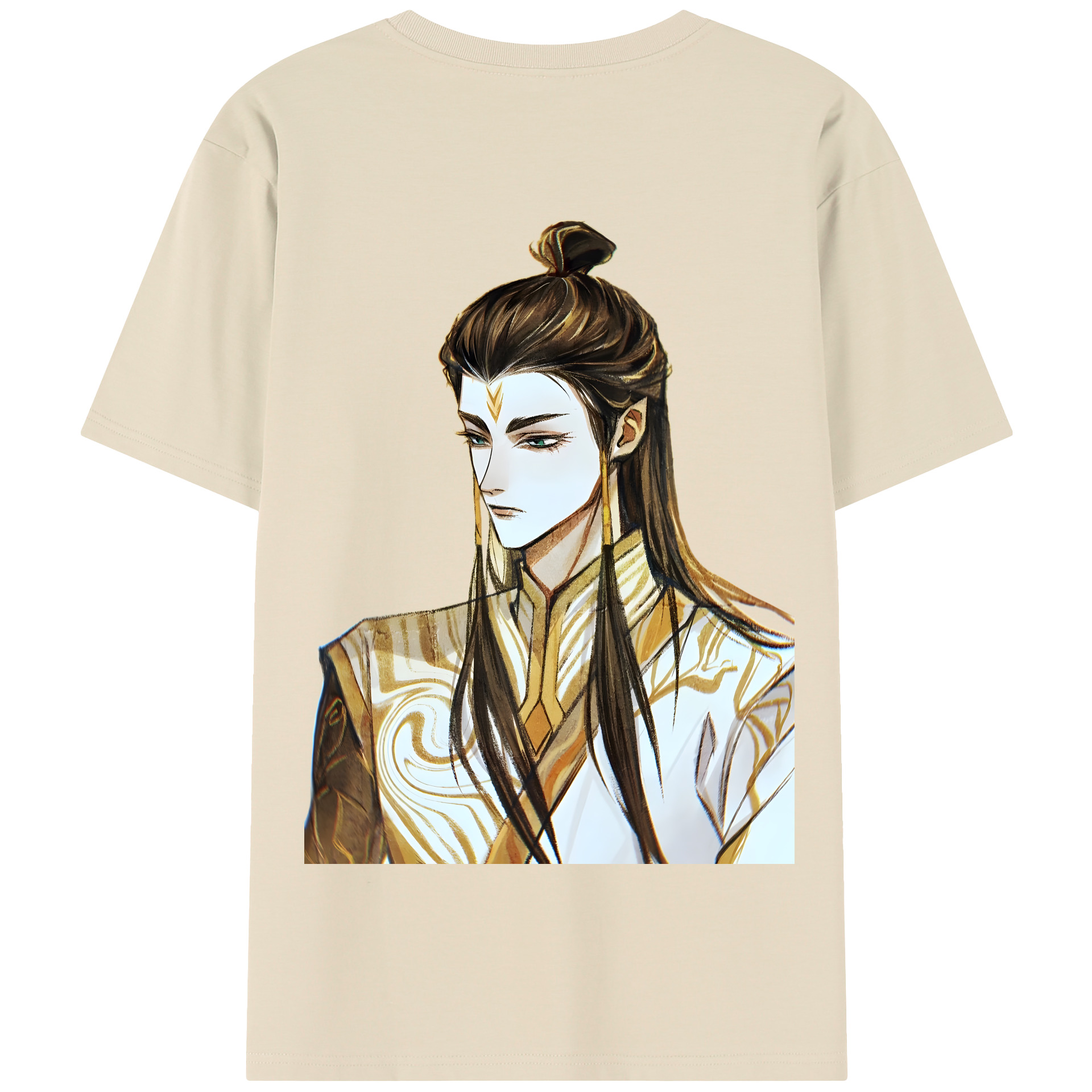 （画像用） Ne Zha 2 ナタ 魔童の大暴れ 綿100％半袖Tシャツ（背面プリント）