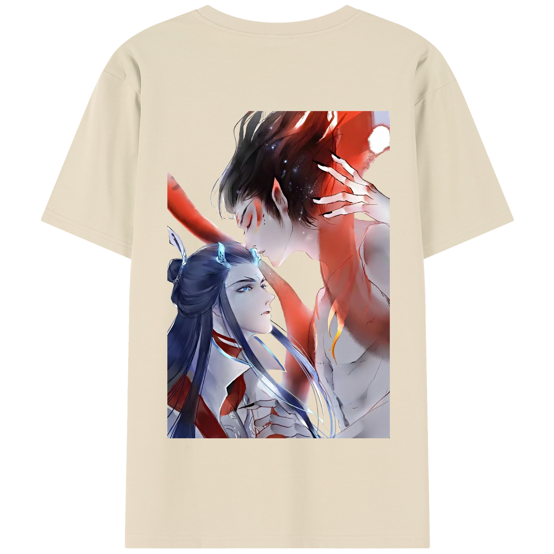 （画像用） Ne Zha 2 ナタ 魔童の大暴れ 綿100％半袖Tシャツ（背面プリント）