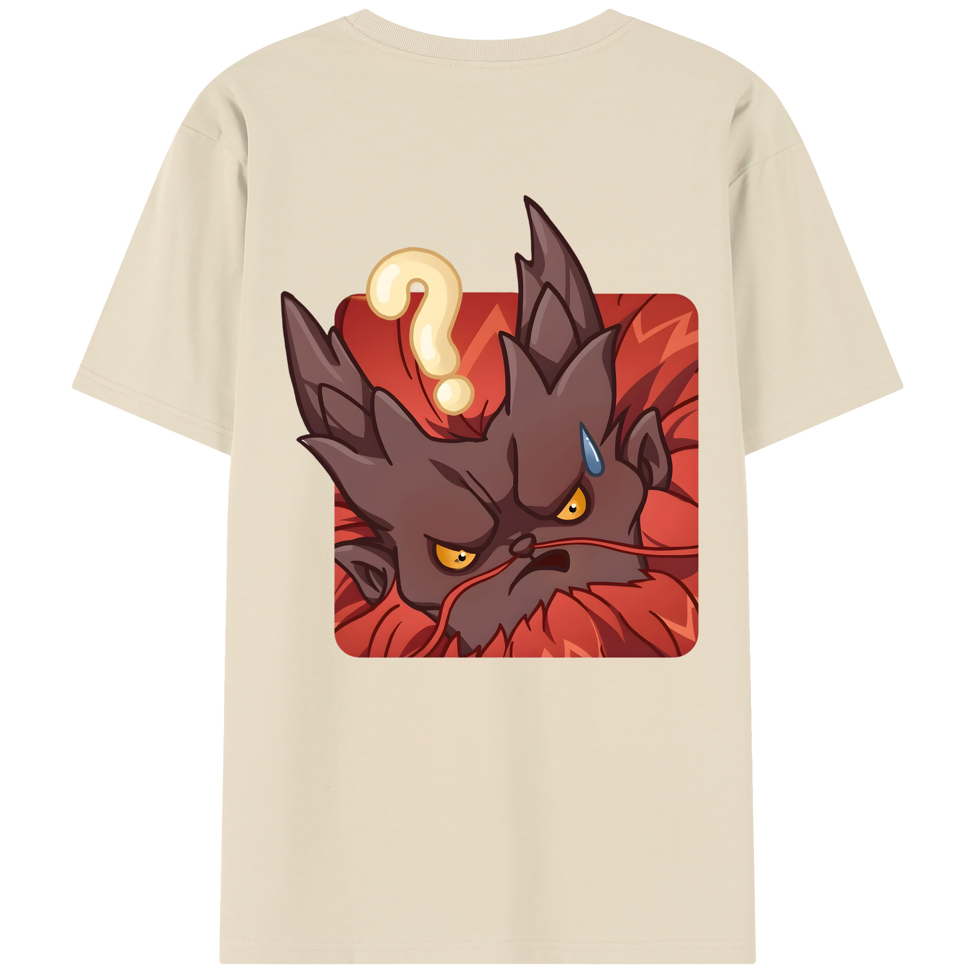 （画像用） Ne Zha 2 ナタ 魔童の大暴れ 綿100％半袖Tシャツ（背面プリント）