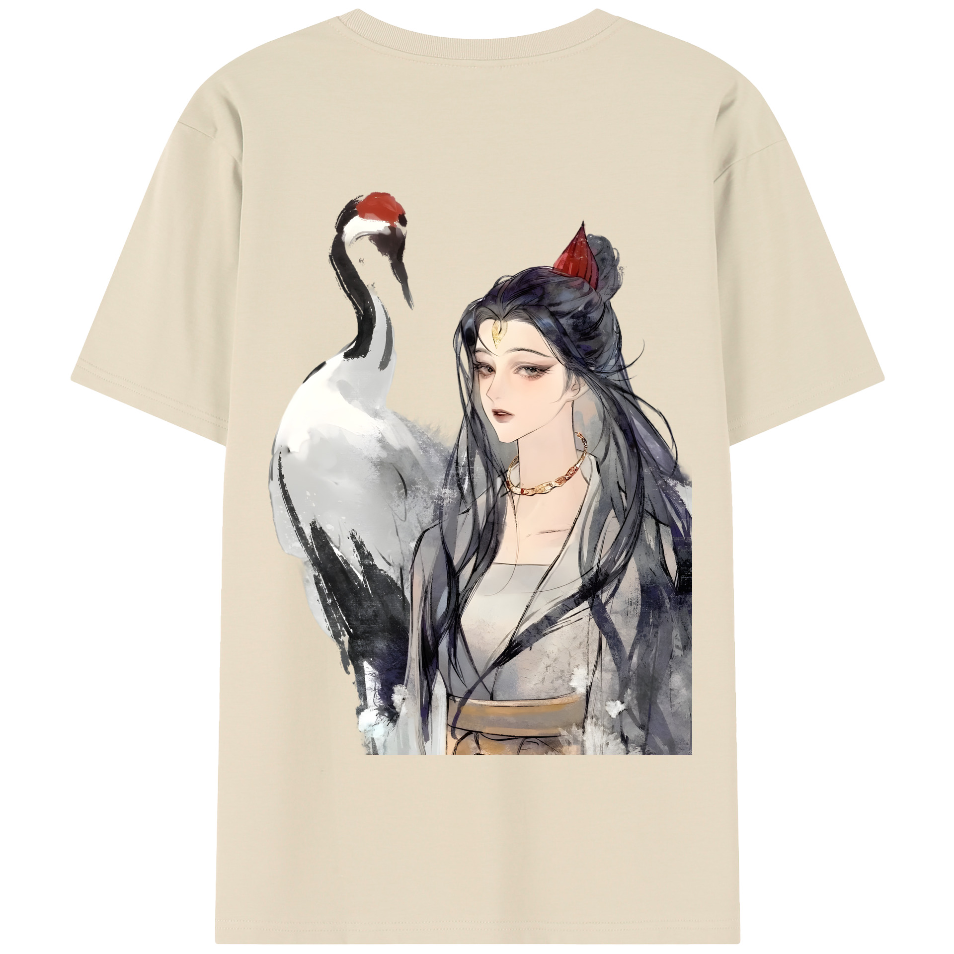 （画像用） Ne Zha 2 ナタ 魔童の大暴れ 綿100％半袖Tシャツ（背面プリント）