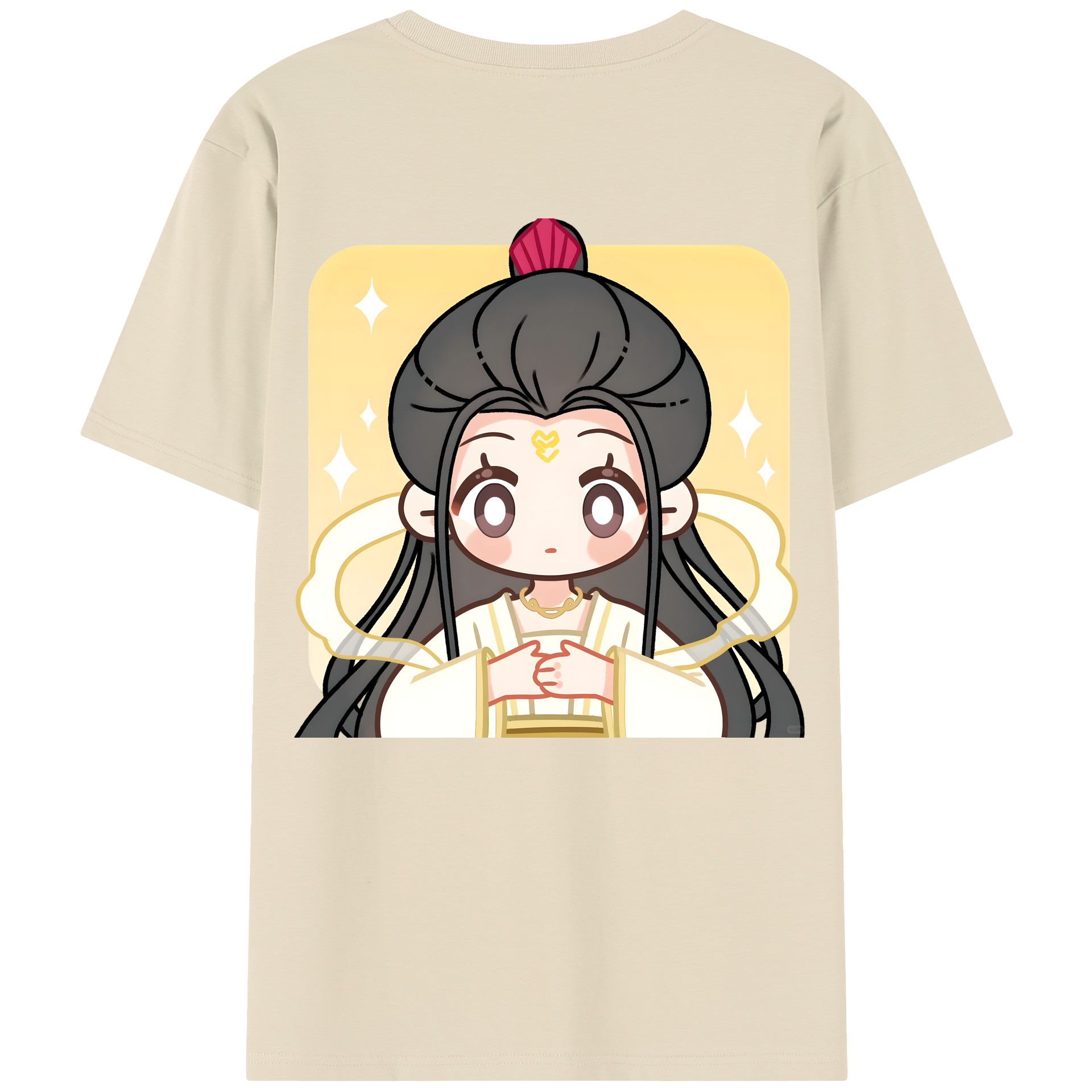 （画像用） Ne Zha 2 ナタ 魔童の大暴れ 綿100％半袖Tシャツ（背面プリント）