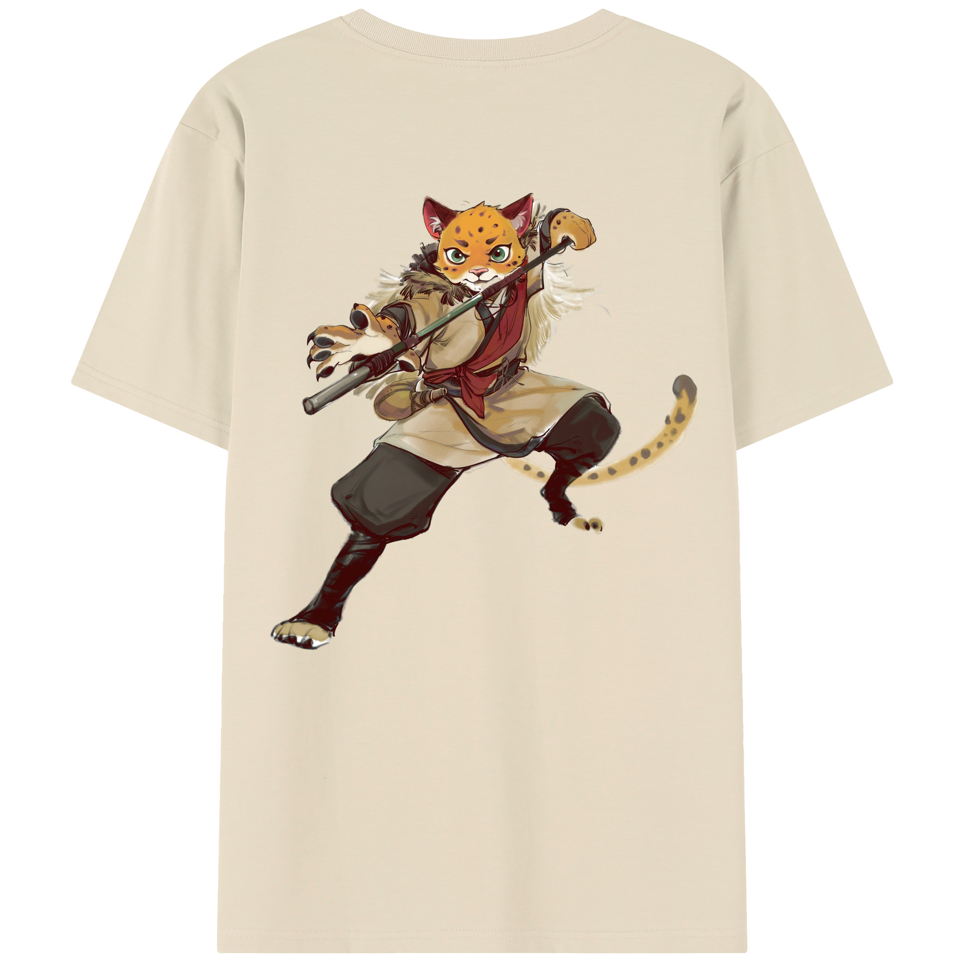 （画像用） Ne Zha 2 ナタ 魔童の大暴れ 綿100％半袖Tシャツ（背面プリント）