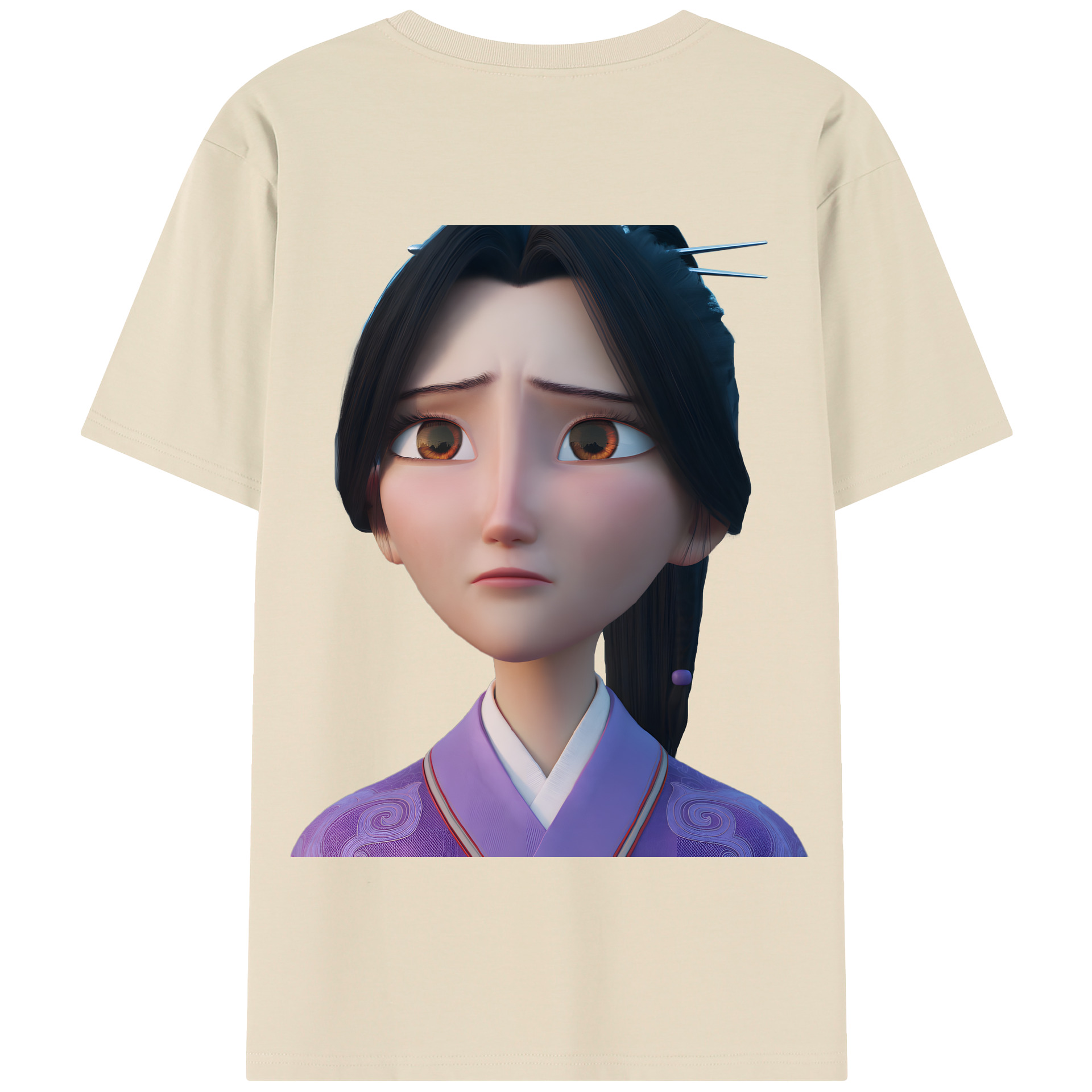 （画像用） Ne Zha 2 ナタ 魔童の大暴れ 綿100％半袖Tシャツ（背面プリント）