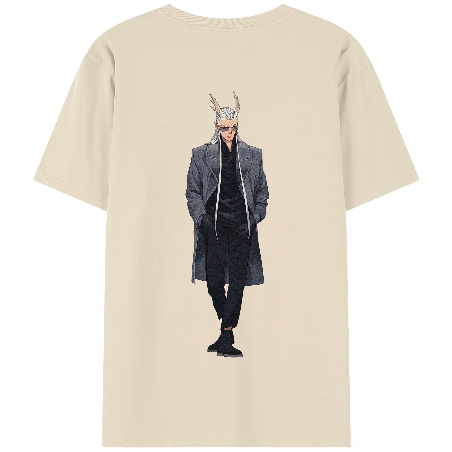 （画像用） Ne Zha 2 ナタ 魔童の大暴れ 綿100％半袖Tシャツ（背面プリント）