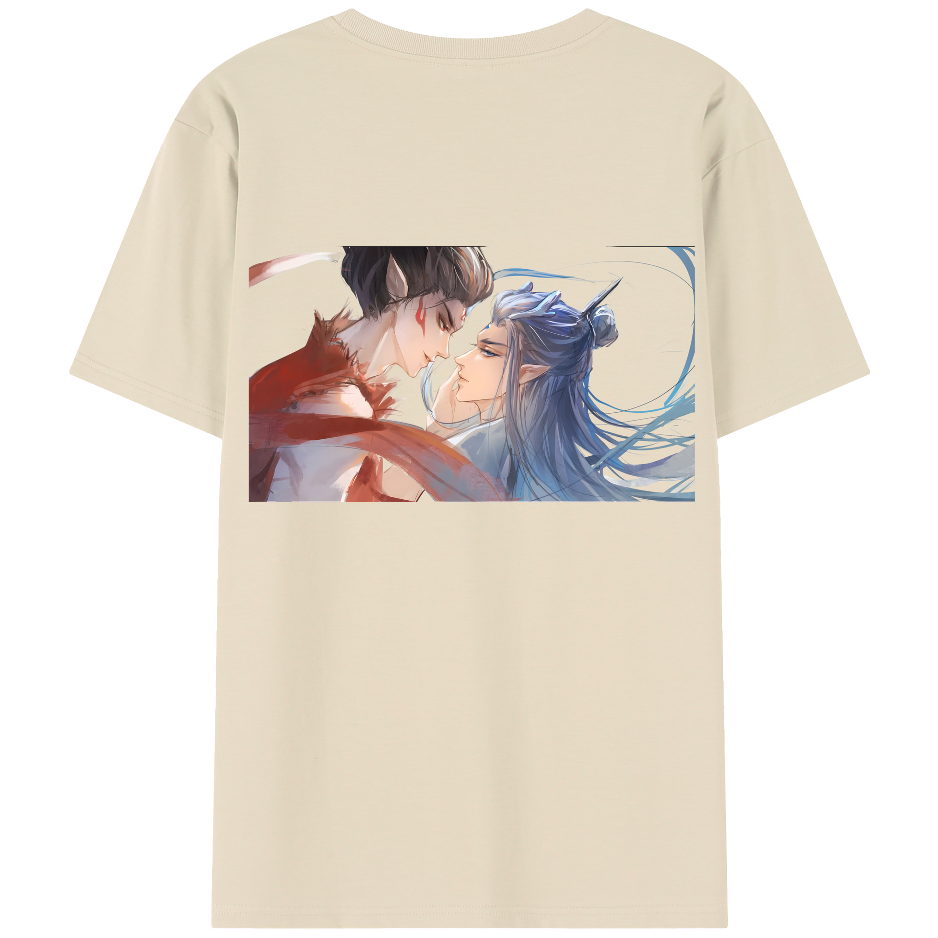 （画像用） Ne Zha 2 ナタ 魔童の大暴れ 綿100％半袖Tシャツ（背面プリント）