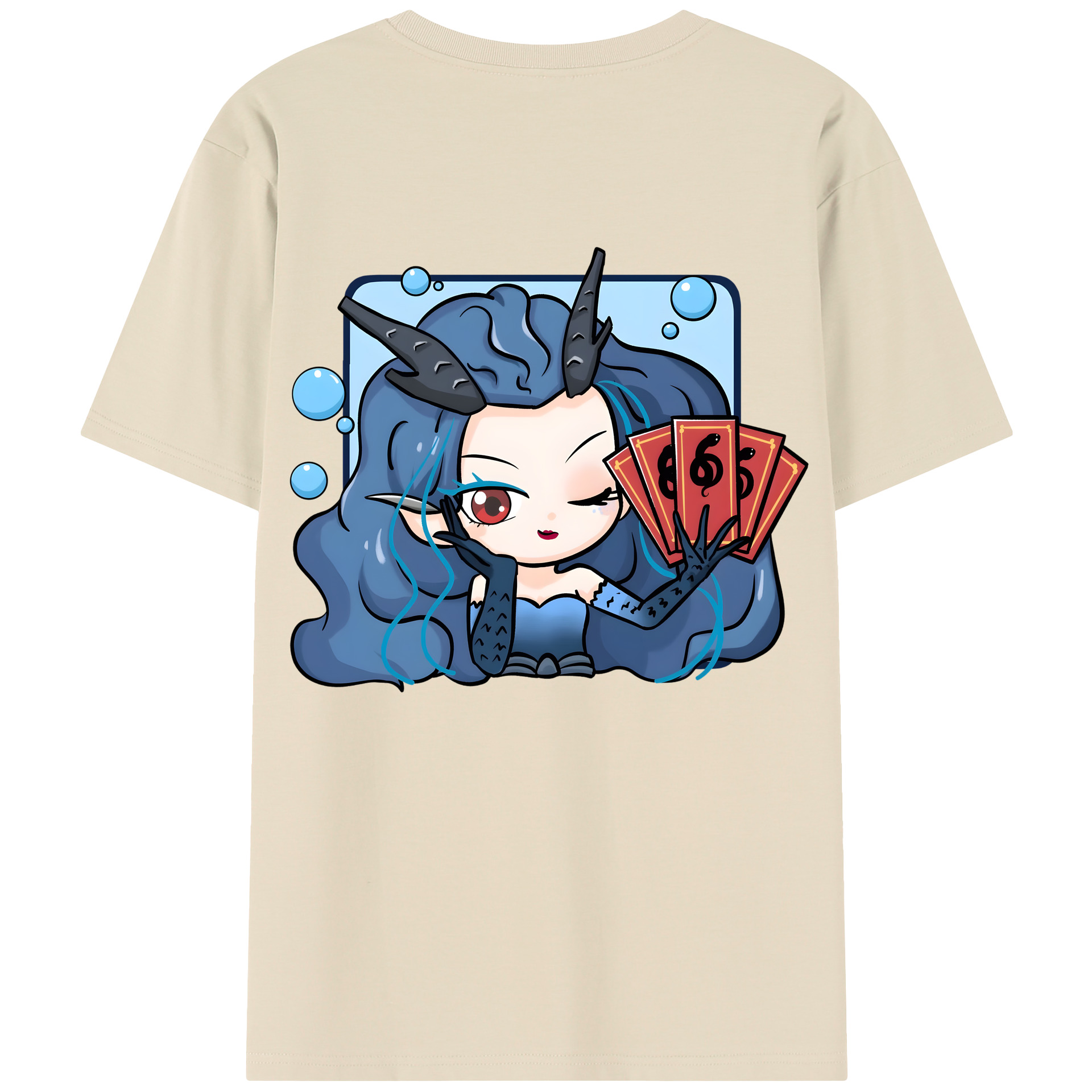 （画像用） Ne Zha 2 ナタ 魔童の大暴れ 綿100％半袖Tシャツ（背面プリント）