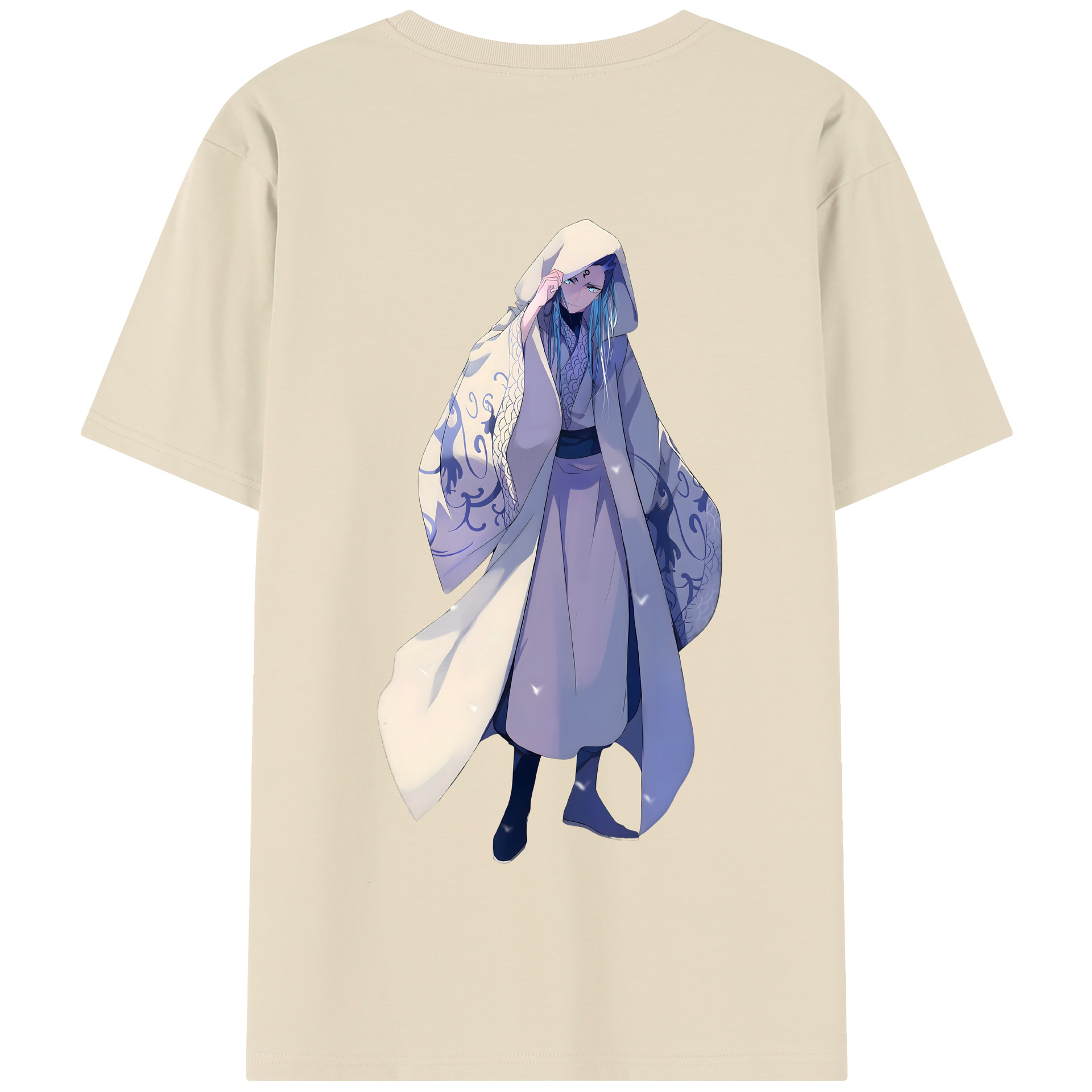 （画像用） Ne Zha 2 ナタ 魔童の大暴れ 綿100％半袖Tシャツ（背面プリント）