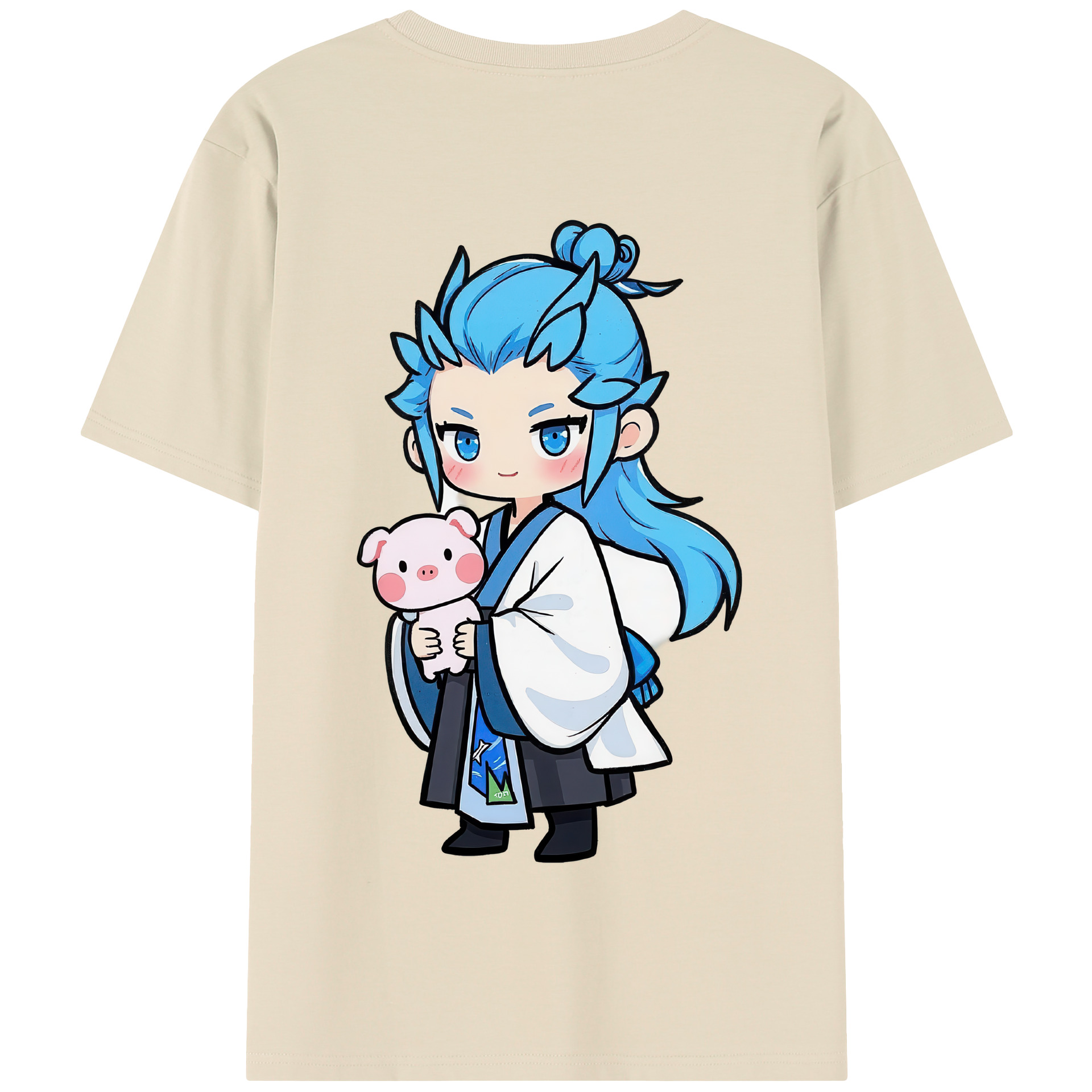 （画像用） Ne Zha 2 ナタ 魔童の大暴れ 綿100％半袖Tシャツ（背面プリント）
