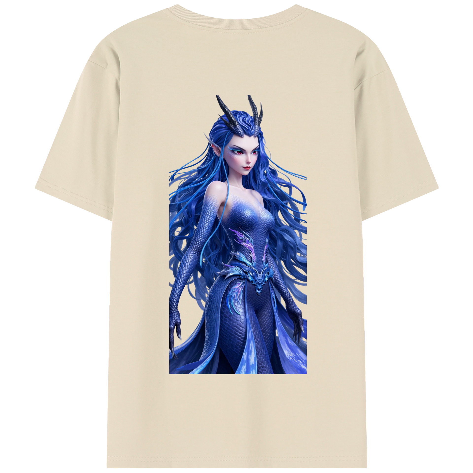 （画像用） Ne Zha 2 ナタ 魔童の大暴れ 綿100％半袖Tシャツ（背面プリント）