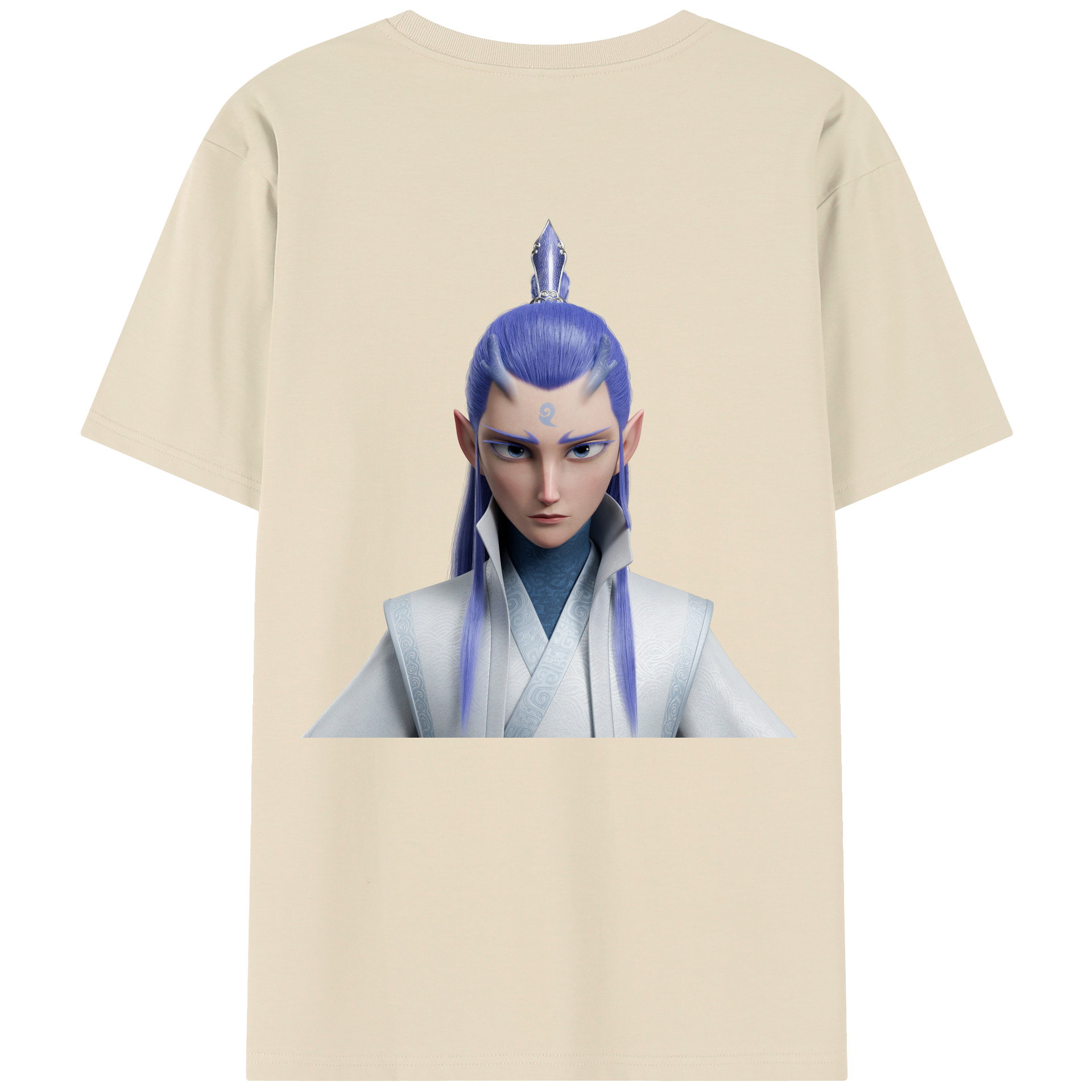 （画像用） Ne Zha 2 ナタ 魔童の大暴れ 綿100％半袖Tシャツ（背面プリント）