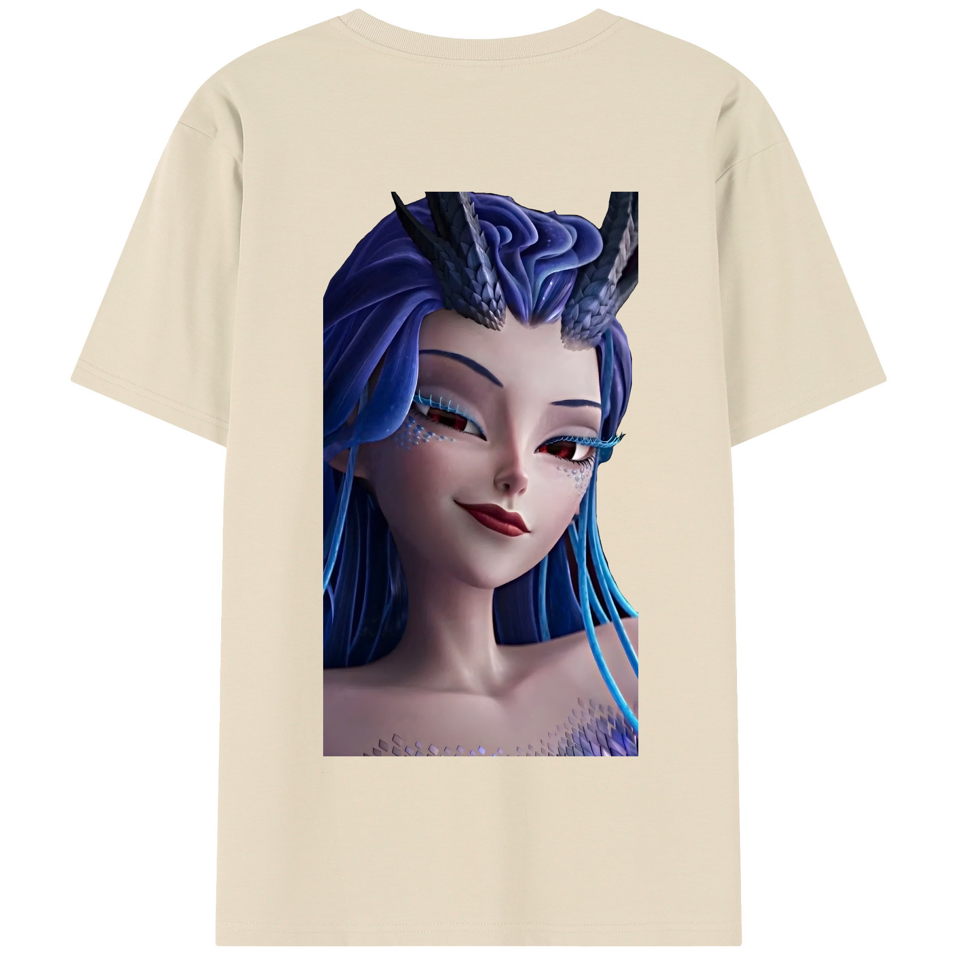 （画像用） Ne Zha 2 ナタ 魔童の大暴れ 綿100％半袖Tシャツ（背面プリント）