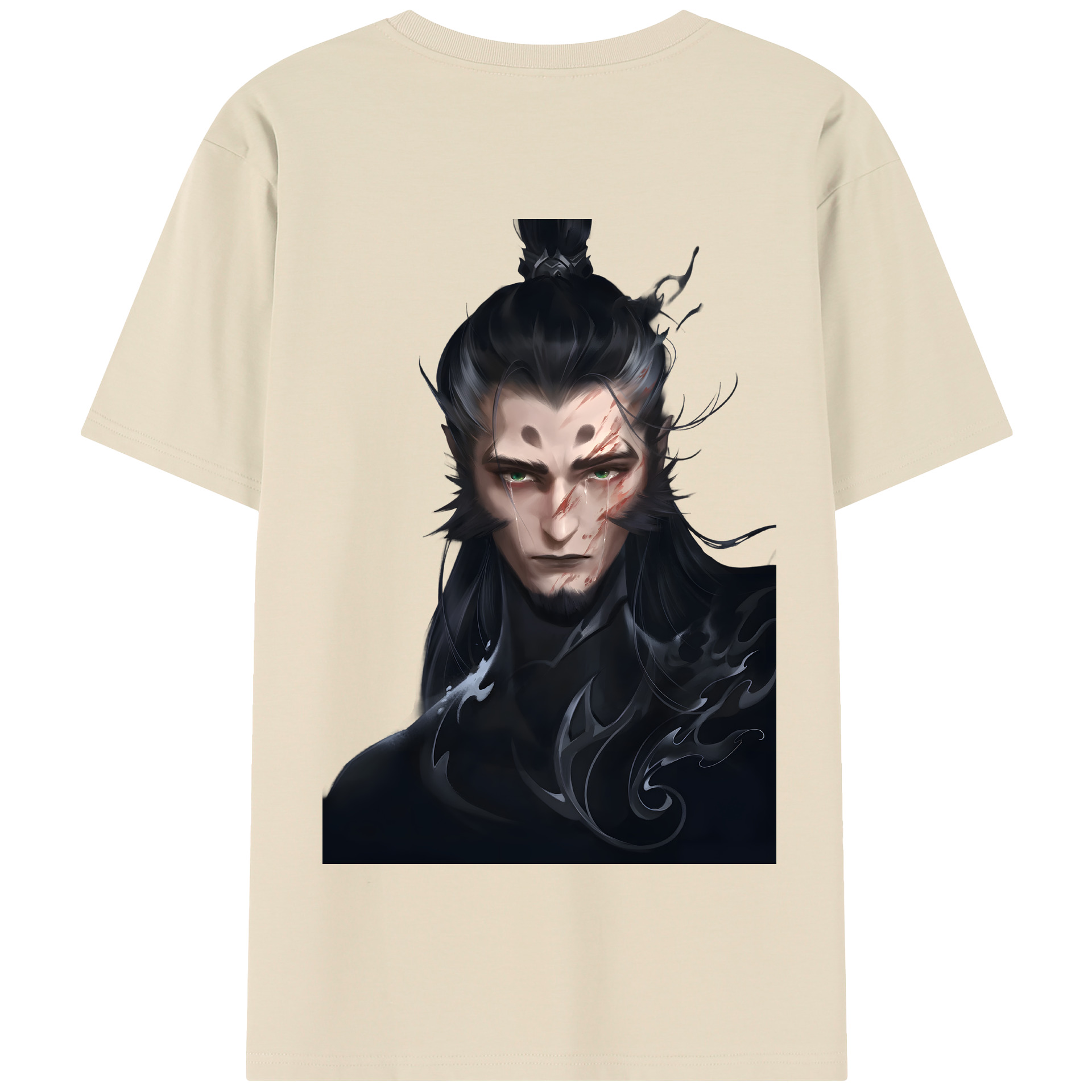 （画像用） Ne Zha 2 ナタ 魔童の大暴れ 綿100％半袖Tシャツ（背面プリント）