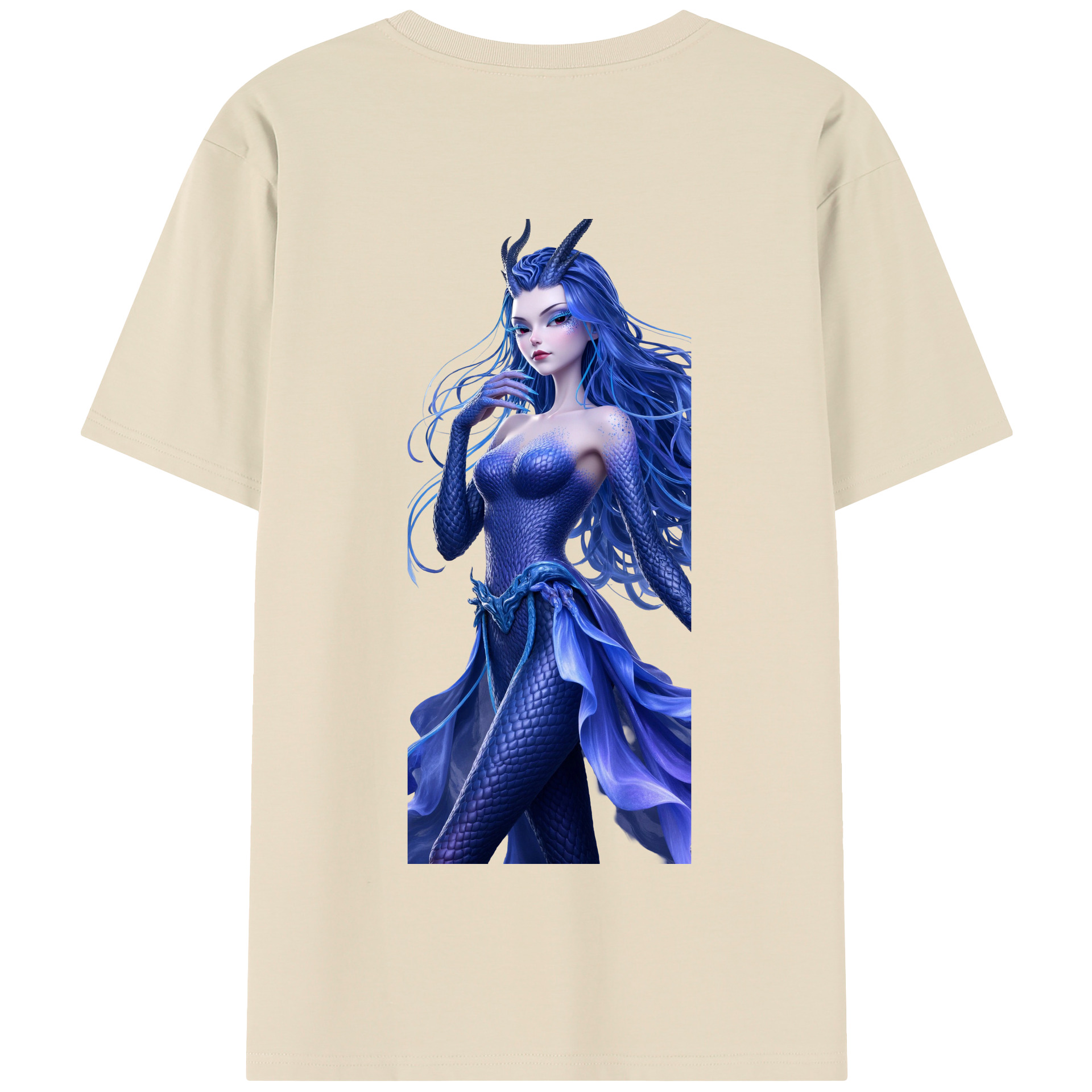 （画像用） Ne Zha 2 ナタ 魔童の大暴れ 綿100％半袖Tシャツ（背面プリント）